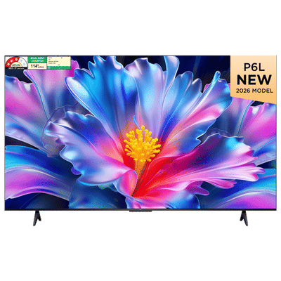 TCL P Series 109.22 cm (43 inch) 3 Star LED
                      4K Super Ultra HD Smart Google TV with Google
                      Voice Assistant (2026 Model)