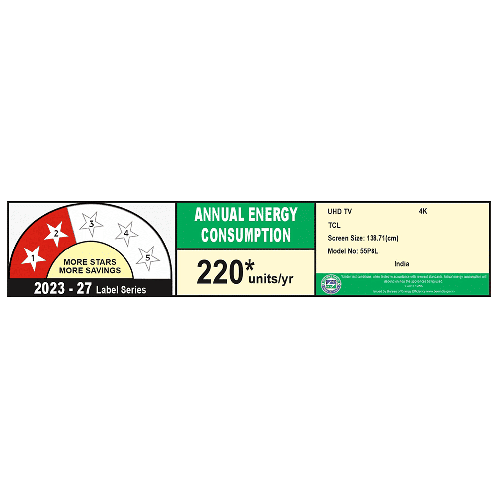 TCL P Series 139.7 cm (55 inch) 2 Star QD-Mini LED Dimming & QLED 4K Super Ultra HD Smart Google TV with Google Voice Assistant (2026 Model)_2