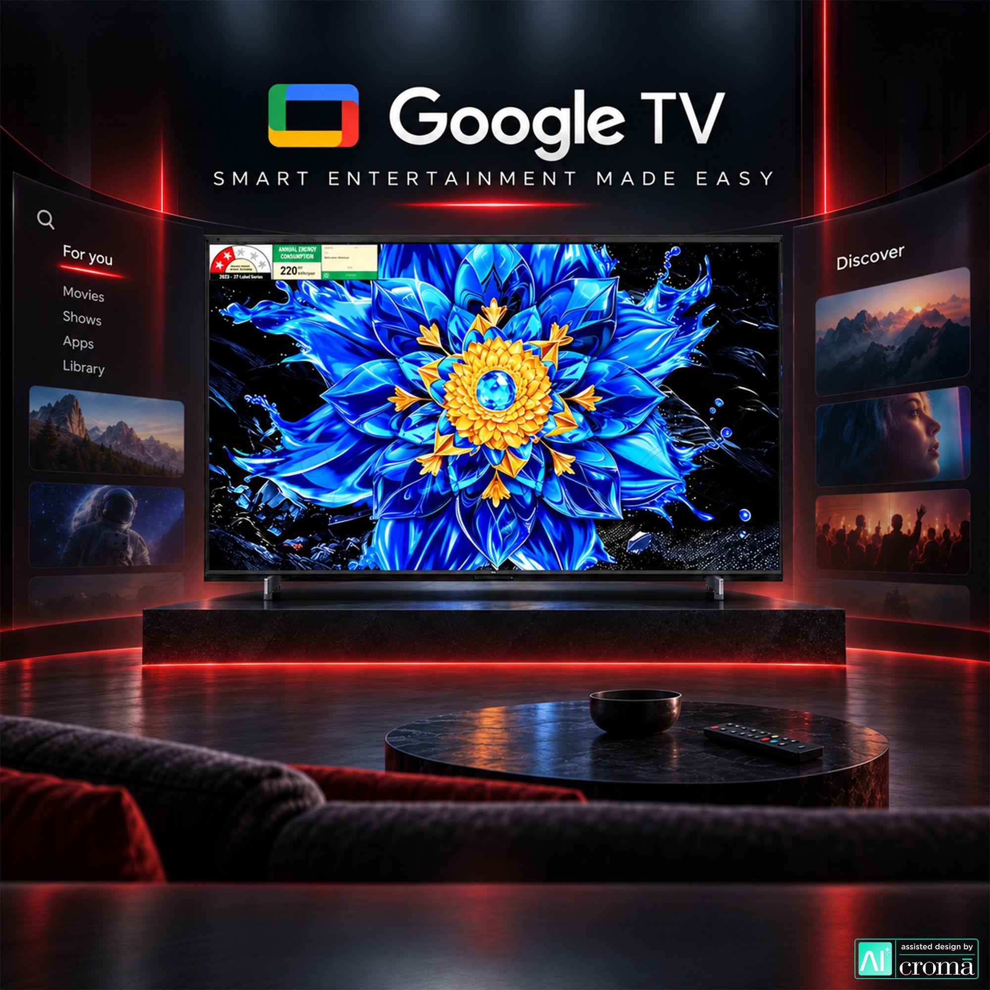 TCL P Series 139.7 cm (55 inch) 2 Star QD-Mini LED Dimming & QLED 4K Super Ultra HD Smart Google TV with Google Voice Assistant (2026 Model)_5