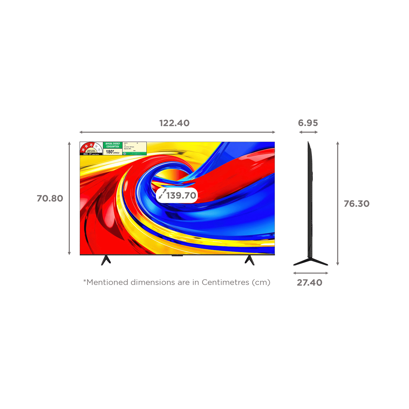 TCL P Series 139.7 cm (55 inch) 3 Star QLED 4K Super Ultra HD Smart Google TV with Google Voice Assistant (2026 Model) TCL P Series 139.7 cm (55 inch) 3 Star QLED 4K Super Ultra HD Smart Google TV with Google Voice Assistant (2026 Model)_2