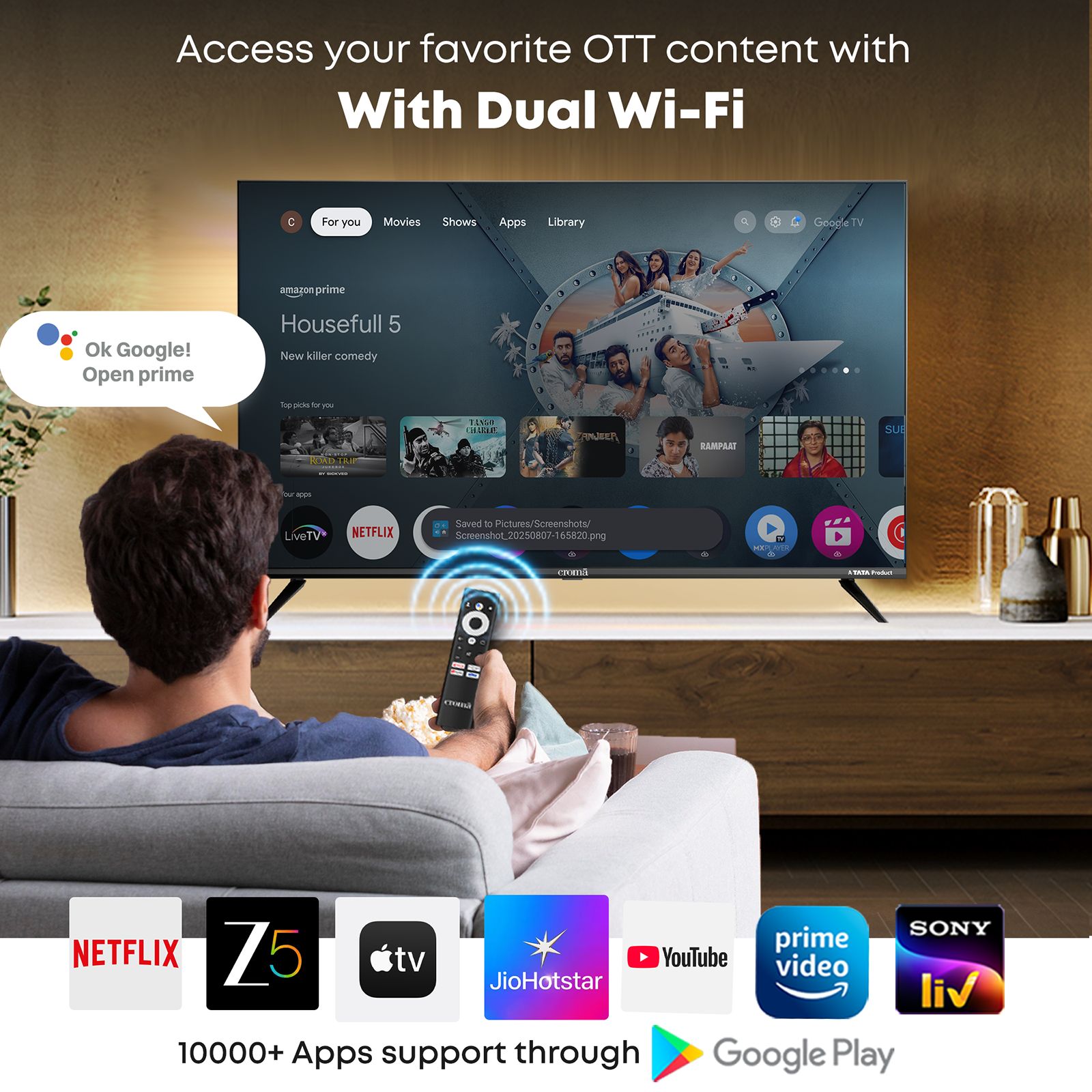 Croma 109 cm (43 inch) 1 Star QLED 4K Ultra HD Smart Google TV with Dolby Vision & Dolby Atmos (2026 Model) Croma 109 cm (43 inch) 1 Star QLED 4K Ultra HD Smart Google TV with Dolby Vision & Dolby Atmos (2026 Model)_8