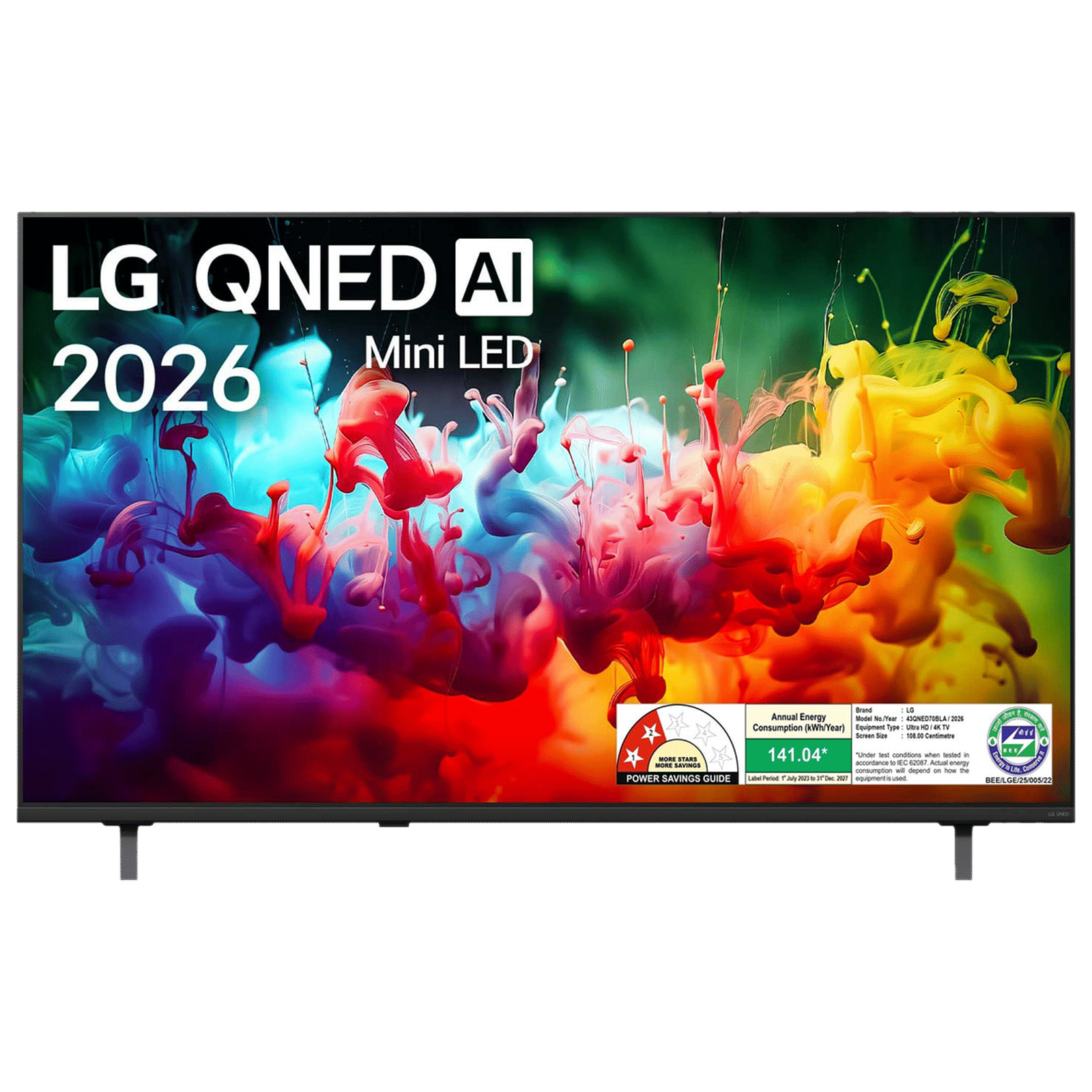 LG QNED70 109 cm (43 inch) QNED Mini LED 4K Ultra HD Smart webOS TV with Intelligent Voice Recognition (2026 model) LG QNED70 109 cm (43 inch) QNED Mini LED 4K Ultra HD Smart webOS TV with Intelligent Voice Recognition (2026 model)_1