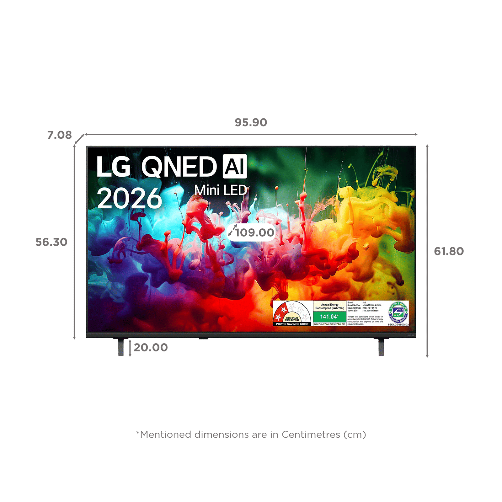 LG QNED70 109 cm (43 inch) QNED Mini LED 4K Ultra HD Smart webOS TV with Intelligent Voice Recognition (2026 model) LG QNED70 109 cm (43 inch) QNED Mini LED 4K Ultra HD Smart webOS TV with Intelligent Voice Recognition (2026 model)_2
