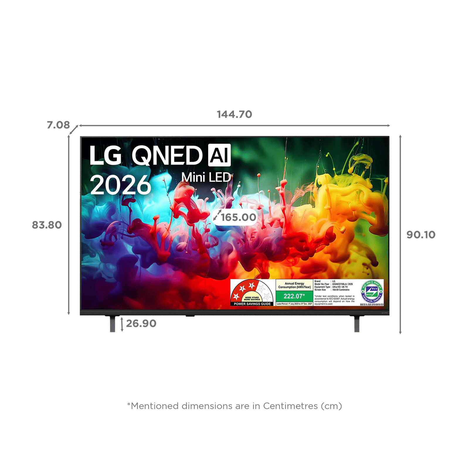 LG QNED70 165 cm (65 inch) QNED Mini LED 4K Ultra HD Smart webOS TV with Intelligent Voice Recognition (2026 model) LG QNED70 165 cm (65 inch) QNED Mini LED 4K Ultra HD Smart webOS TV with Intelligent Voice Recognition (2026 model)_2