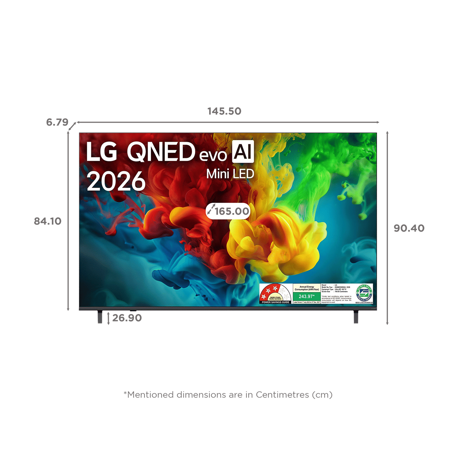 LG QNED82 165 cm (65 inch) QNED Mini LED 4K Ultra HD Smart webOS TV with Ambient Filmmaker Mode (2026 model)_2