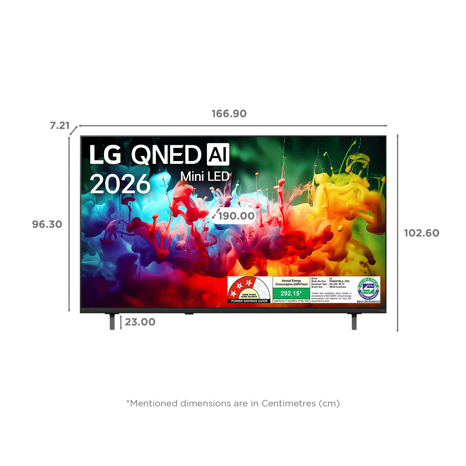 LG QNED70 190 cm (75 inch) QNED Mini LED 4K Ultra HD Smart webOS TV with 4K Super Upscaling (2026 model) LG QNED70 190 cm (75 inch) QNED Mini LED 4K Ultra HD Smart webOS TV with 4K Super Upscaling (2026 model)_2