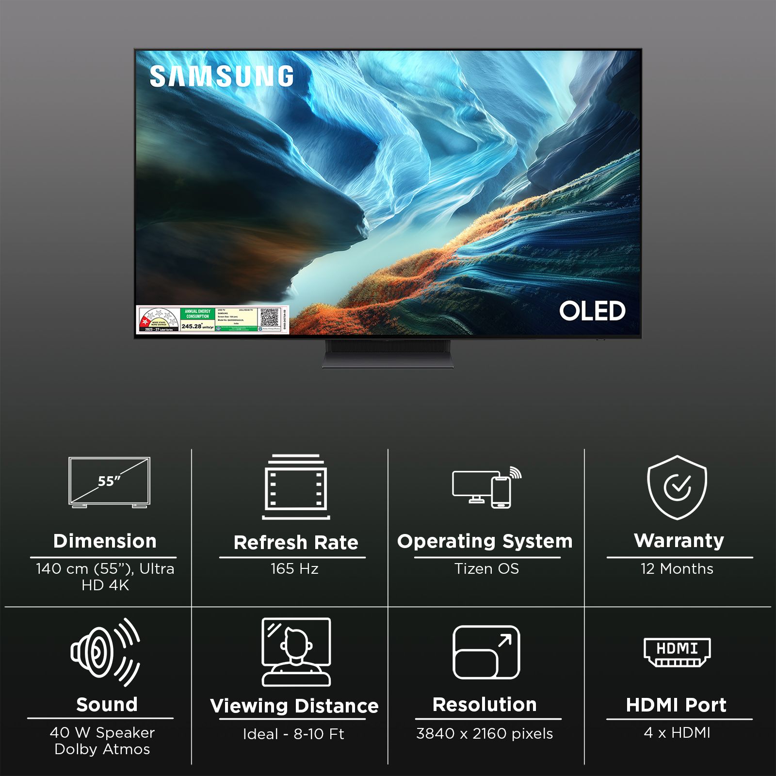 SAMSUNG S90H 140 cm (55 inch) OLED 4K Ultra HD Smart Tizen TV with AI Football Mode Pro (2026 Model) SAMSUNG S90H 140 cm (55 inch) OLED 4K Ultra HD Smart Tizen TV with AI Football Mode Pro (2026 Model)_3