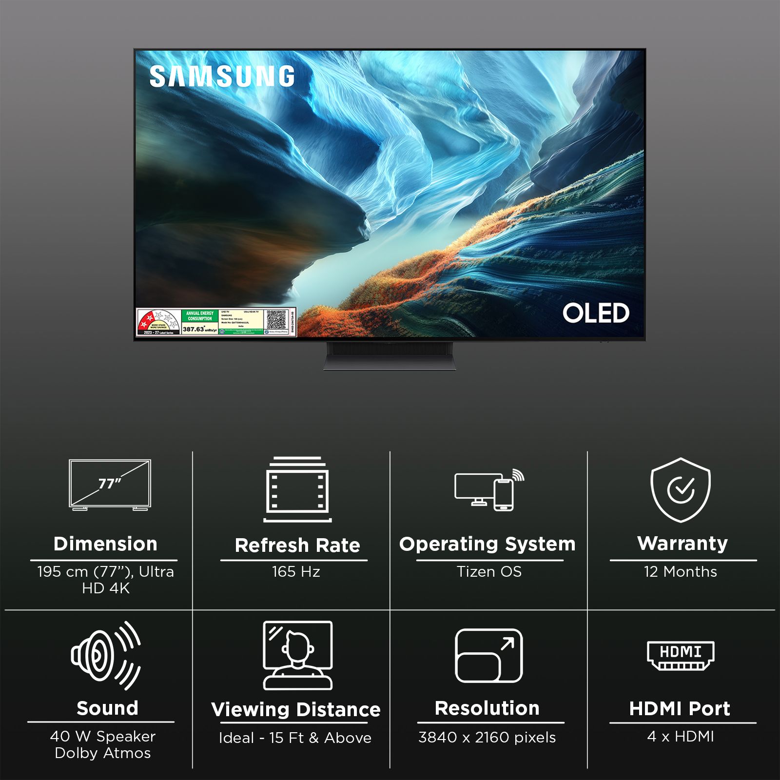 SAMSUNG S90H 195 cm (77 inch) OLED 4K Ultra HD Smart Tizen TV with AI Football Mode Pro (2026 Model) SAMSUNG S90H 195 cm (77 inch) OLED 4K Ultra HD Smart Tizen TV with AI Football Mode Pro (2026 Model)_3
