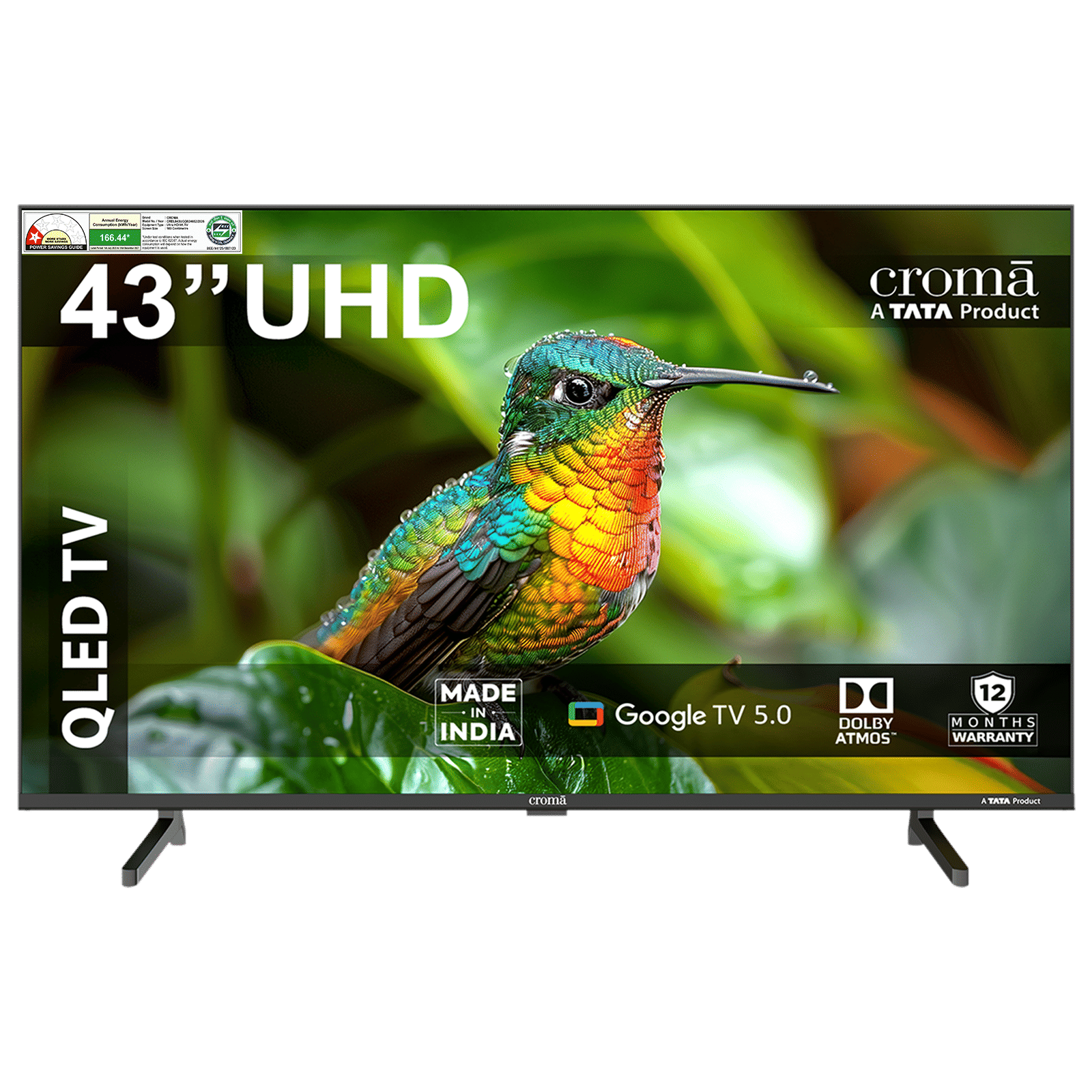 Croma 109 cm (43 inch) 1 Star QLED 4K Ultra HD Smart Google TV with Google Voice Assistant (2026 Model) Croma 109 cm (43 inch) 1 Star QLED 4K Ultra HD Smart Google TV with Google Voice Assistant (2026 Model)_1