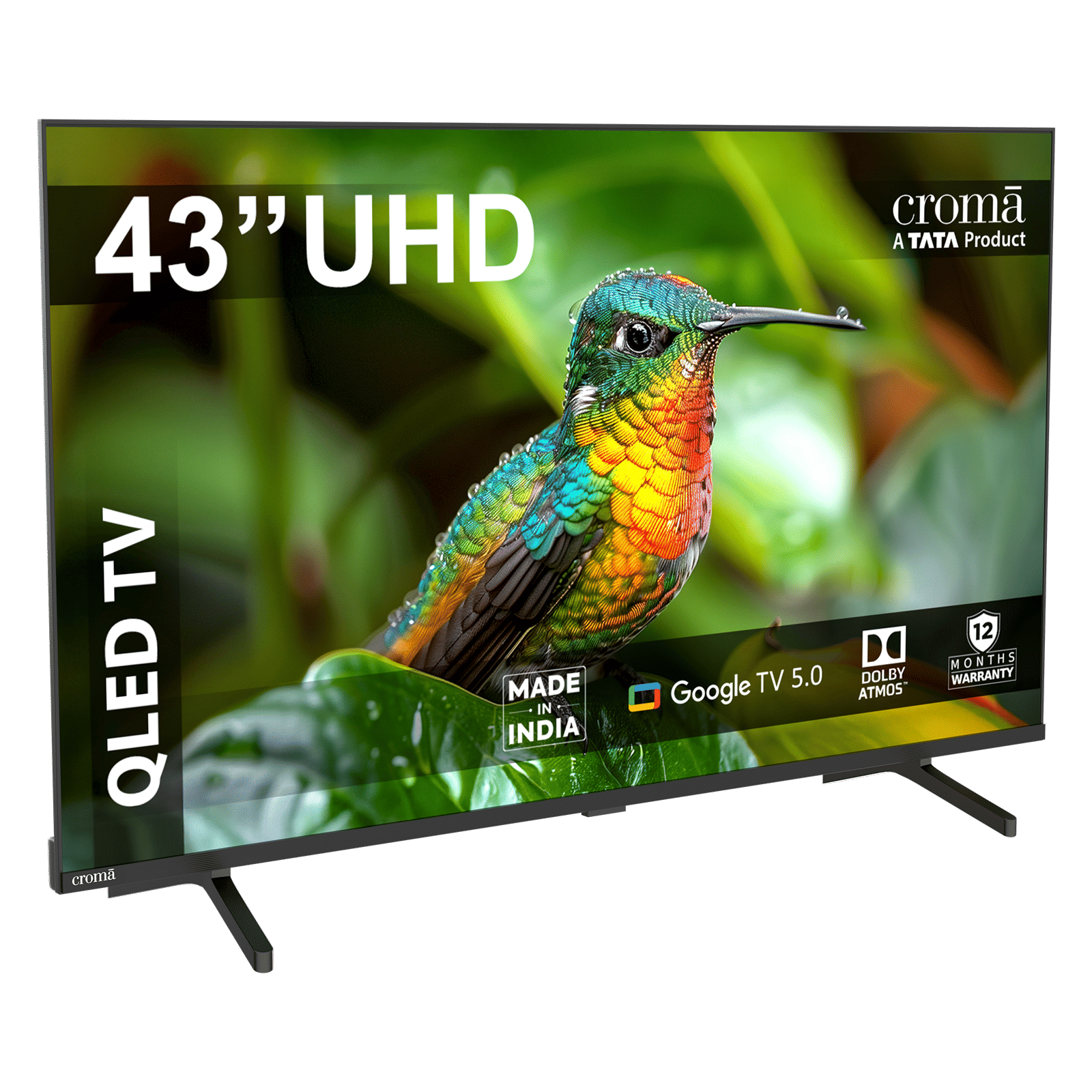 Croma 109 cm (43 inch) 1 Star QLED 4K Ultra HD Smart Google TV with Google Voice Assistant (2026 Model)_9
