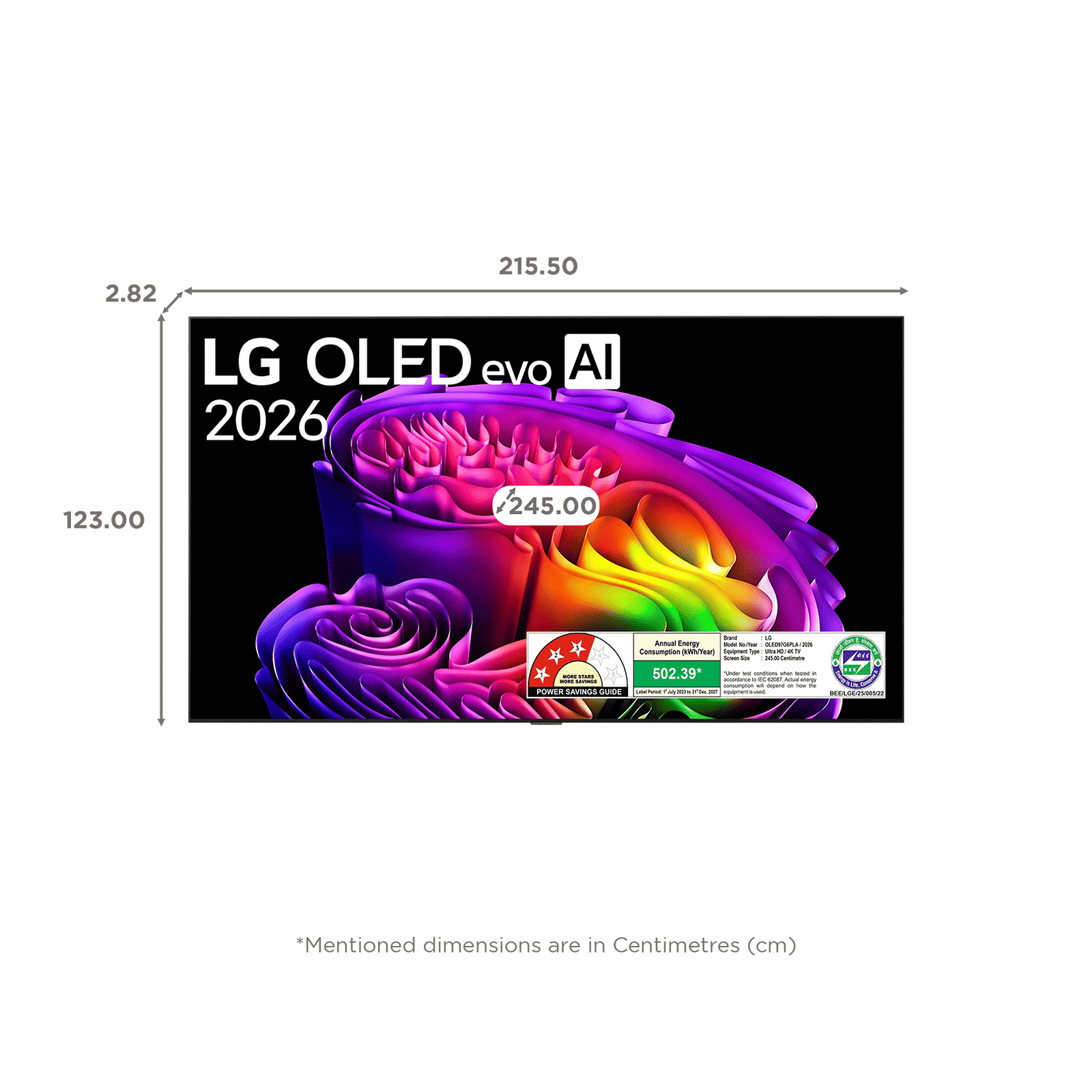 LG OLEDG6 245 cm (97 inch) 3 Star OLED 4K Ultra HD Smart webOS TV with Intelligent Voice Recognition (OLED97G6PLA, 2026 Model) LG OLEDG6 245 cm (97 inch) 3 Star OLED 4K Ultra HD Smart webOS TV with Intelligent Voice Recognition (OLED97G6PLA, 2026 Model)_13