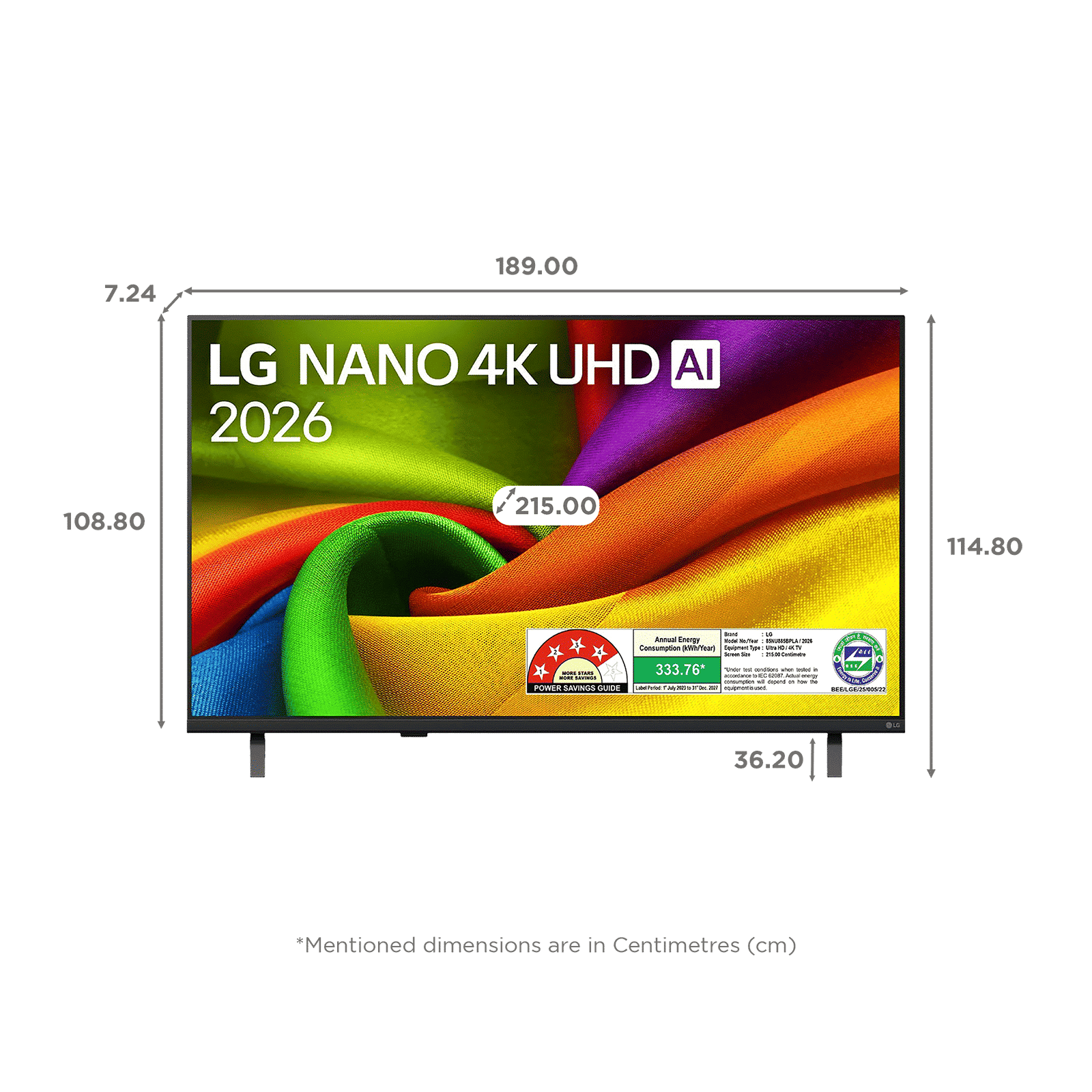 LG NanoCell AI NU885 215 cm (85 inch) 4 Star 4K Ultra HD Smart webOS TV with Intelligent Voice Recognition (2026 model)_13