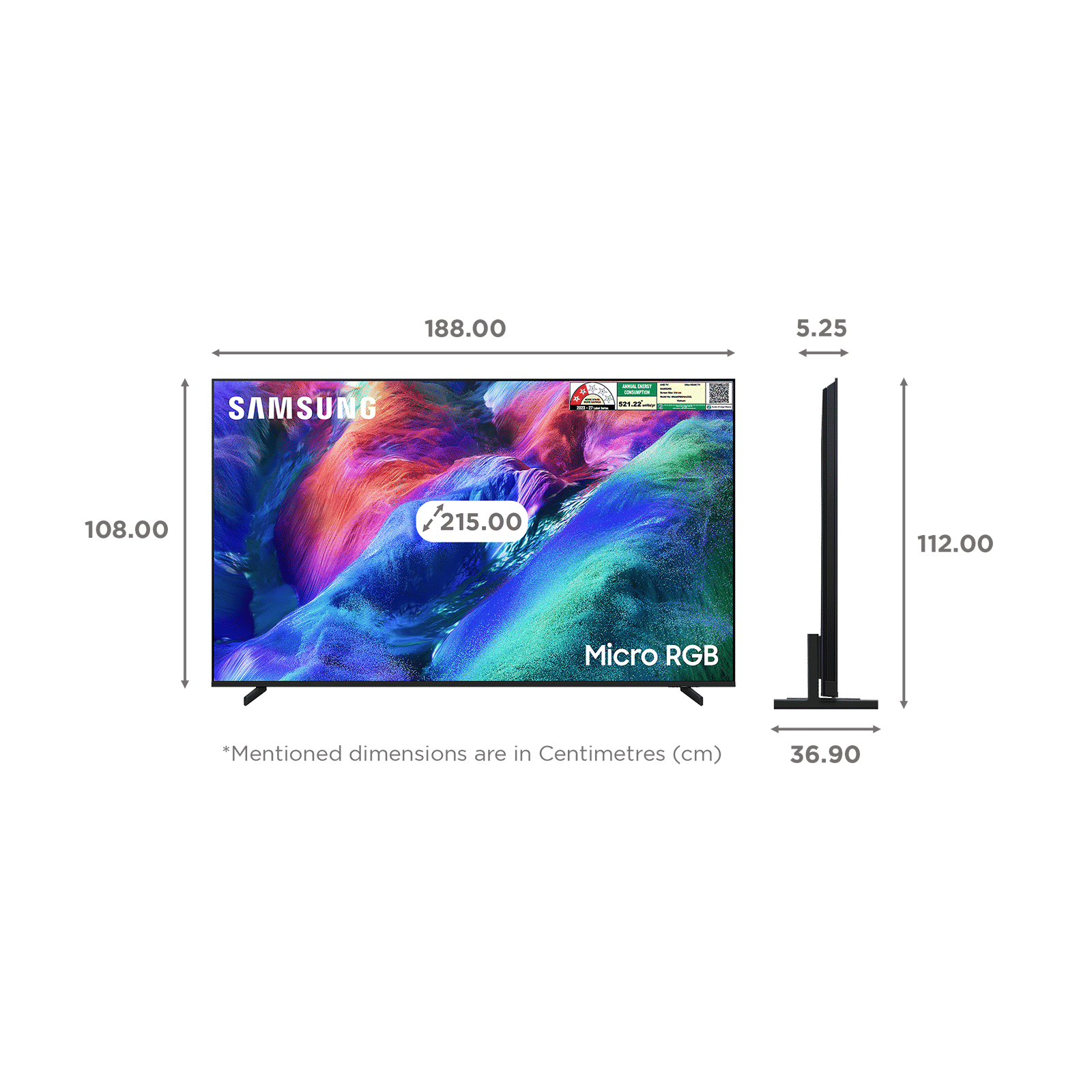SAMSUNG R85H 215 cm (85 inch) Micro RGB 4K Ultra HD Smart Tizen TV with Google Voice Assistant (2026 Model) SAMSUNG R85H 215 cm (85 inch) Micro RGB 4K Ultra HD Smart Tizen TV with Google Voice Assistant (2026 Model)_2
