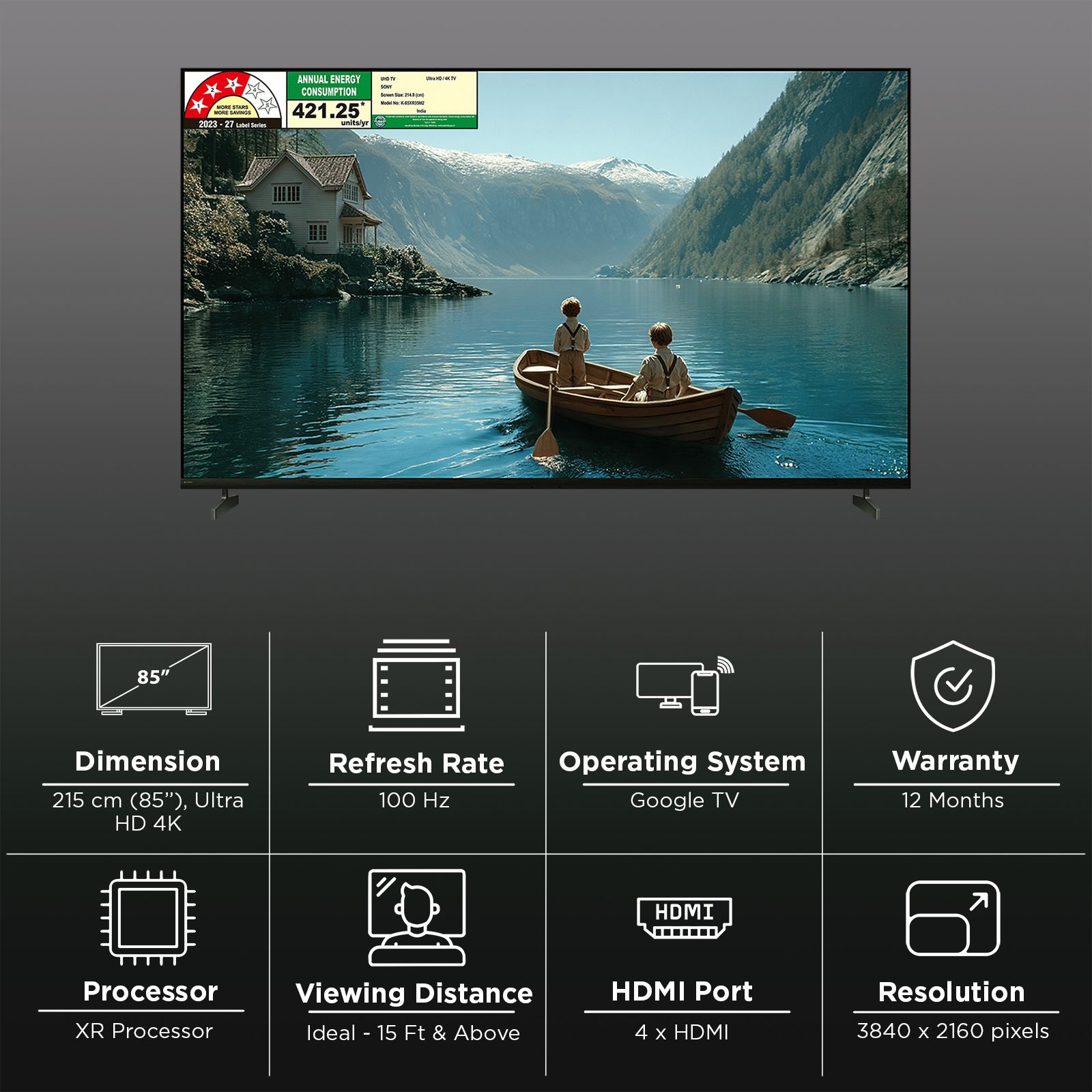 SONY BRAVIA 3 II 215 cm (85 inch) 3 Star LED 4K Ultra HD Smart Google TV with Voice Assistant (2026 model) SONY BRAVIA 3 II 215 cm (85 inch) 3 Star LED 4K Ultra HD Smart Google TV with Voice Assistant (2026 model)_3