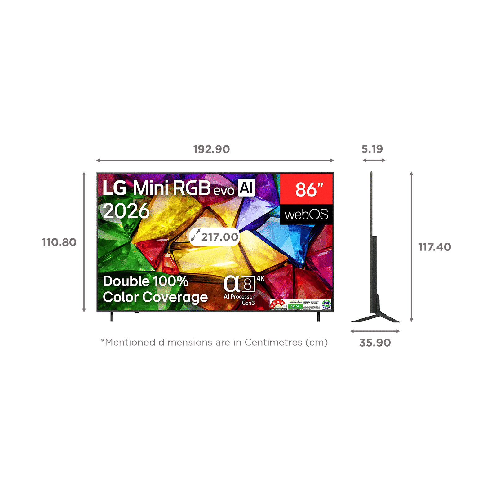 LG MRGB85 217 cm (86 inch) 4 Star Mini RGB 4K Ultra HD Smart webOS 26 TV with AI HDR Remastering (2026 model) LG MRGB85 217 cm (86 inch) 4 Star Mini RGB 4K Ultra HD Smart webOS 26 TV with AI HDR Remastering (2026 model)_13
