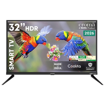 Croma 81.28 cm (32 inch) 1 Star LED HD Ready Smart Linux TV with A+ Grade Panel (2026 Model)