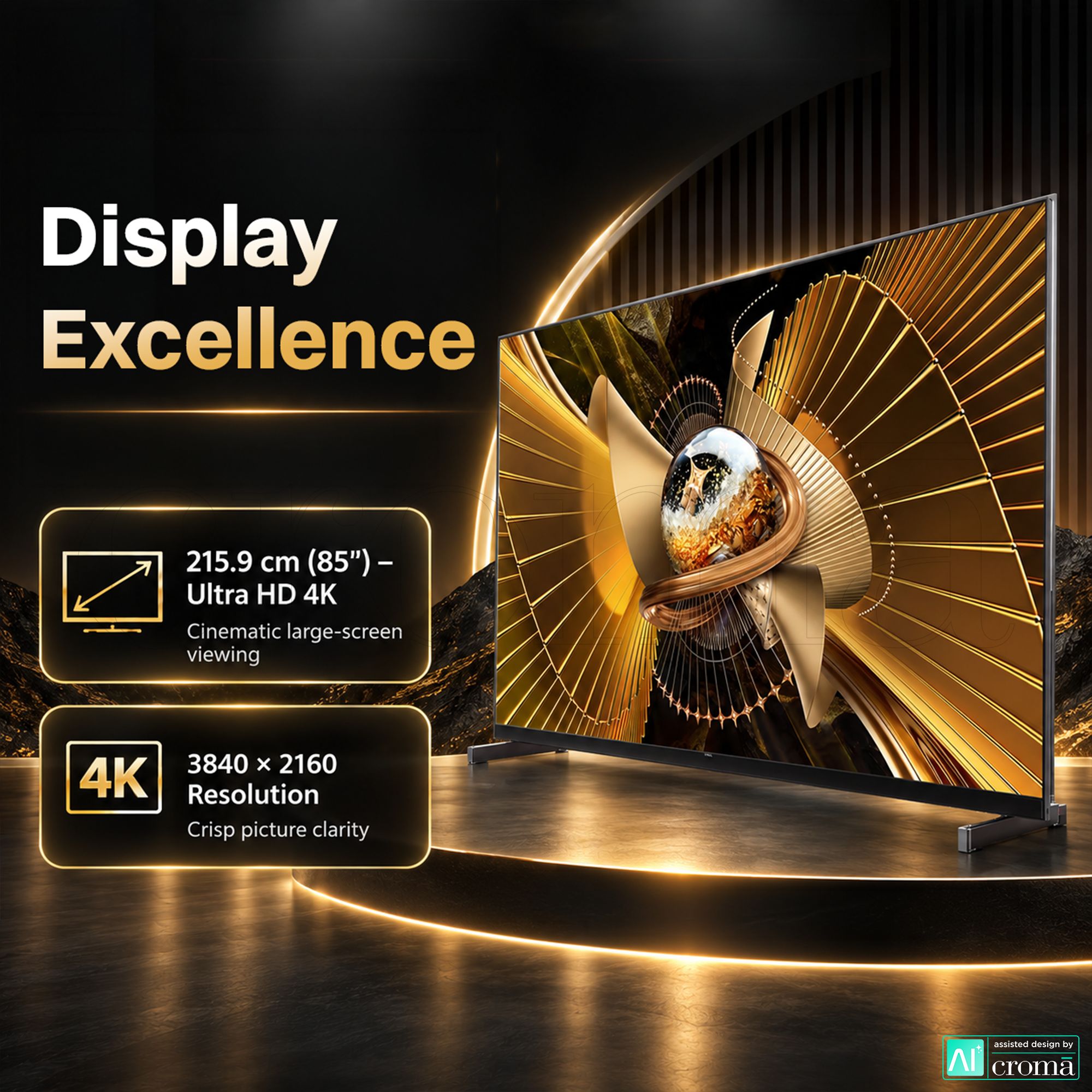 TCL X series 215.9 cm (85 inch) 1 Star SQD-Mini LED 4K Super Ultra HD Smart Google TV with Google Voice Assistant (2026 Model) TCL X series 215.9 cm (85 inch) 1 Star SQD-Mini LED 4K Super Ultra HD Smart Google TV with Google Voice Assistant (2026 Model)_3