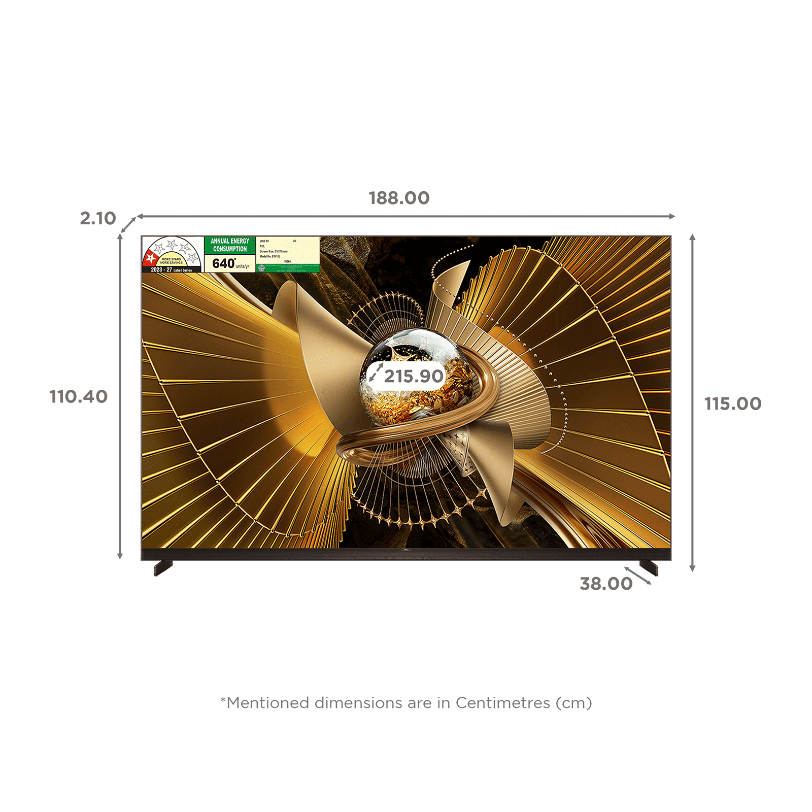 TCL X series 215.9 cm (85 inch) 1 Star SQD-Mini LED 4K Super Ultra HD Smart Google TV with Google Voice Assistant (2026 Model) TCL X series 215.9 cm (85 inch) 1 Star SQD-Mini LED 4K Super Ultra HD Smart Google TV with Google Voice Assistant (2026 Model)_7