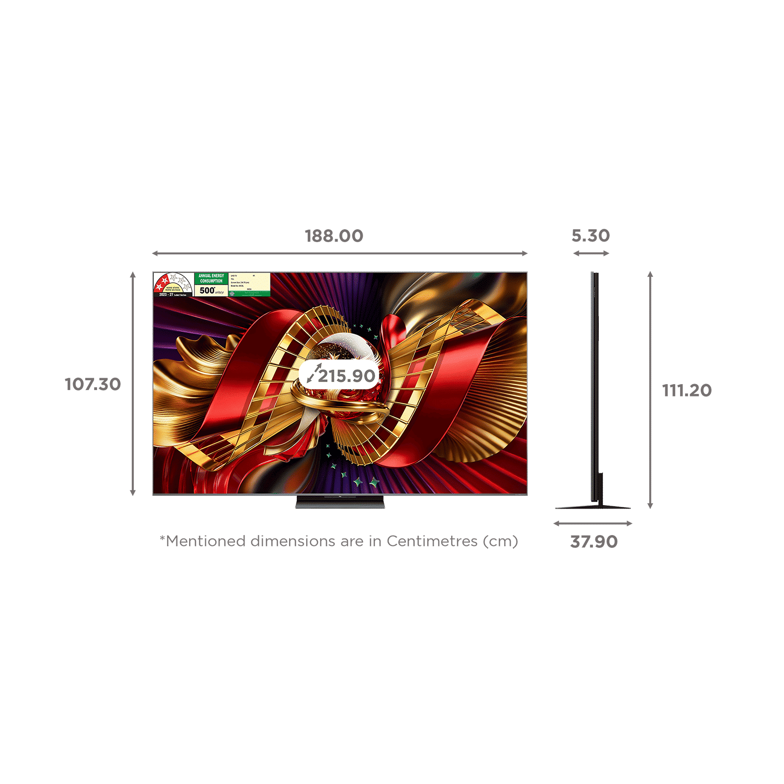 TCL C series 215.9 cm (85 inch) 2 Star SQD-Mini LED 4K Super Ultra HD Smart Google TV with Google Voice Assistant (2026 Model) TCL C series 215.9 cm (85 inch) 2 Star SQD-Mini LED 4K Super Ultra HD Smart Google TV with Google Voice Assistant (2026 Model)_13