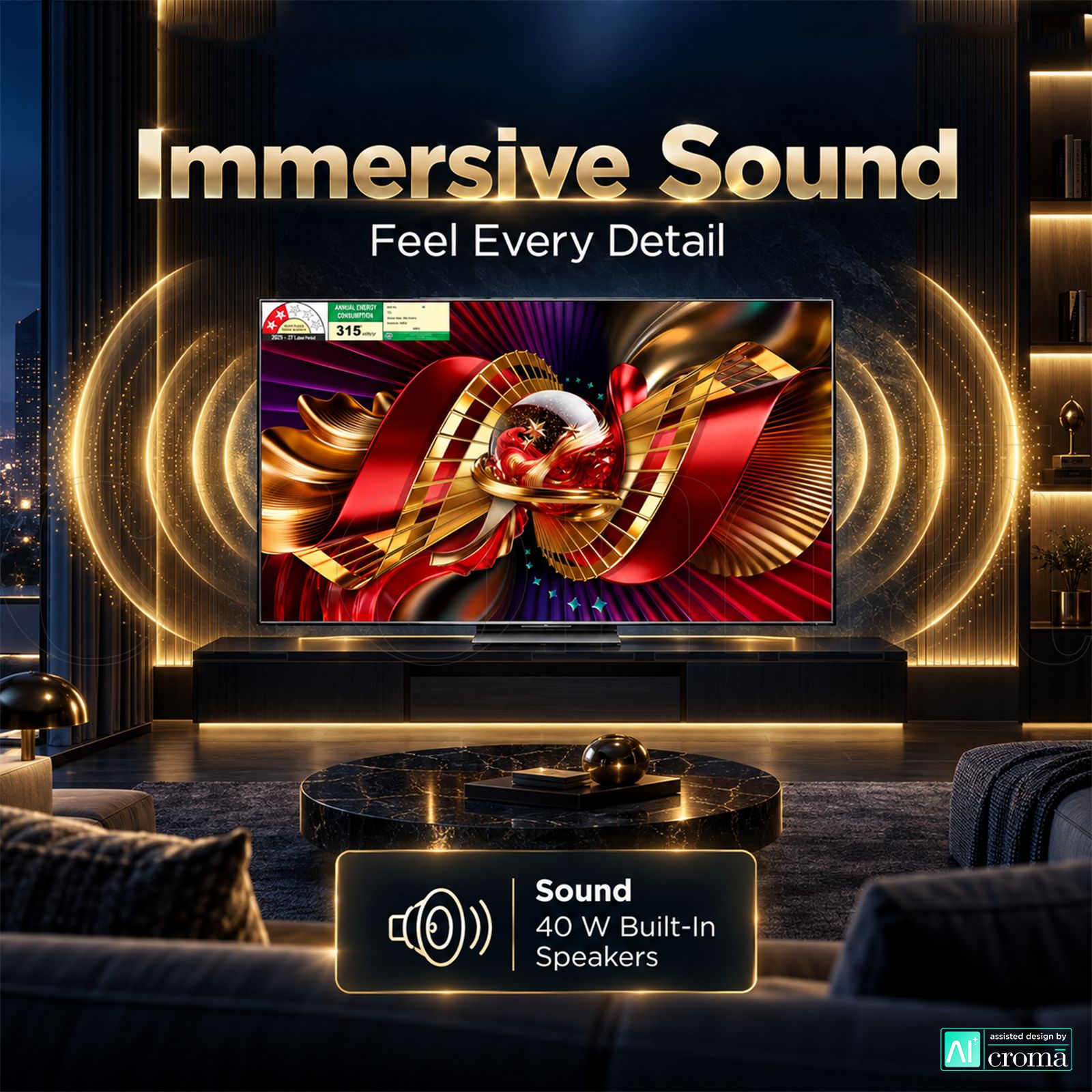 TCL C series 165.1 cm (65 inch) 2 Star SQD-Mini LED 4K Super Ultra HD Smart Google TV with Google Voice Assistant (2026 Model)_5