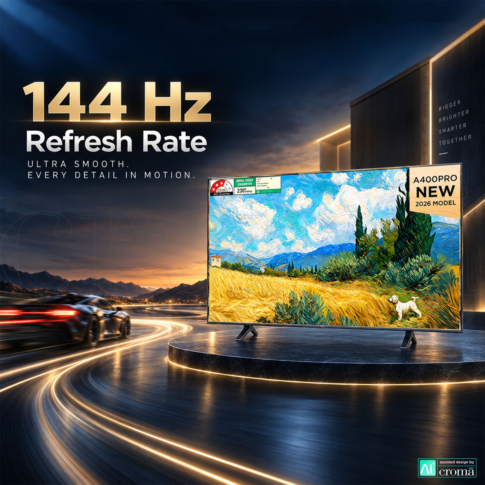 TCL A series 165.1 cm (65 inch) 3 Star QD-Mini LED 4K Super Ultra HD Smart Google TV with Google Voice Assistant (2026 Model) TCL A series 165.1 cm (65 inch) 3 Star QD-Mini LED 4K Super Ultra HD Smart Google TV with Google Voice Assistant (2026 Model)_3