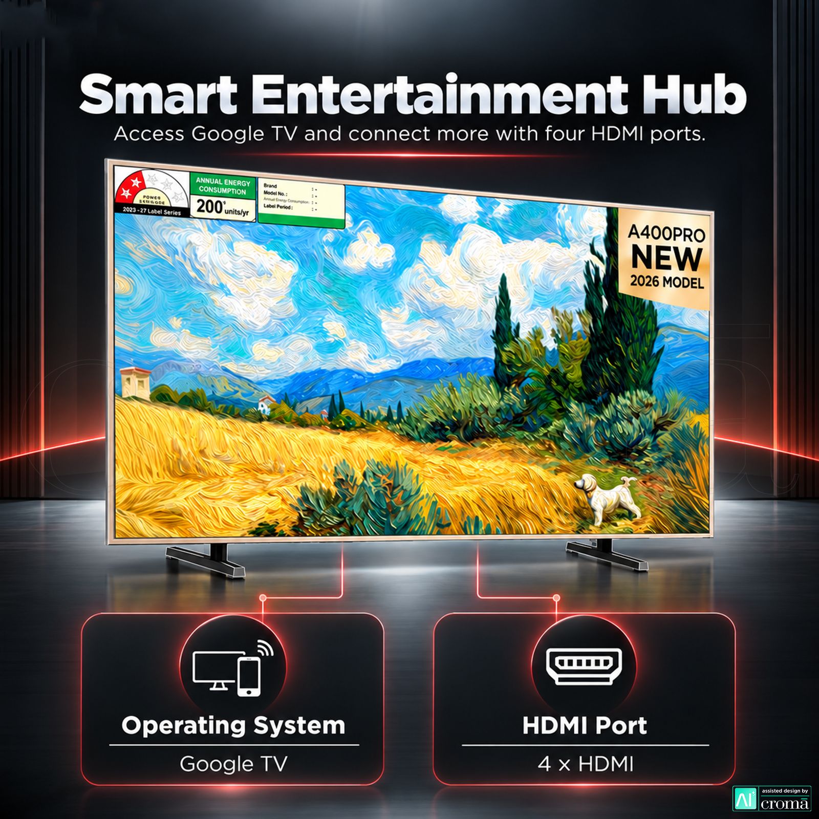 TCL A series 139.7 cm (55 inch) 2 Star QD-Mini LED 4K Super Ultra HD Smart Google TV with Google Voice Assistant (2026 Model) TCL A series 139.7 cm (55 inch) 2 Star QD-Mini LED 4K Super Ultra HD Smart Google TV with Google Voice Assistant (2026 Model)_4