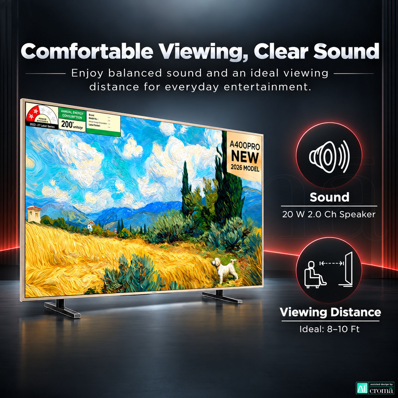 TCL A series 139.7 cm (55 inch) 2 Star QD-Mini LED 4K Super Ultra HD Smart Google TV with Google Voice Assistant (2026 Model) TCL A series 139.7 cm (55 inch) 2 Star QD-Mini LED 4K Super Ultra HD Smart Google TV with Google Voice Assistant (2026 Model)_5