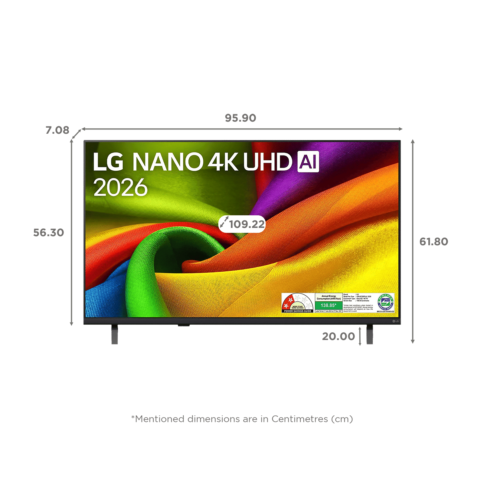 LG NU870B 109.22 cm (43 inch) 2 Star Nano Cell 4K Ultra HD Smart WebOS TV with Intelligent Voice Recognition (2026 model) LG NU870B 109.22 cm (43 inch) 2 Star Nano Cell 4K Ultra HD Smart WebOS TV with Intelligent Voice Recognition (2026 model)_13