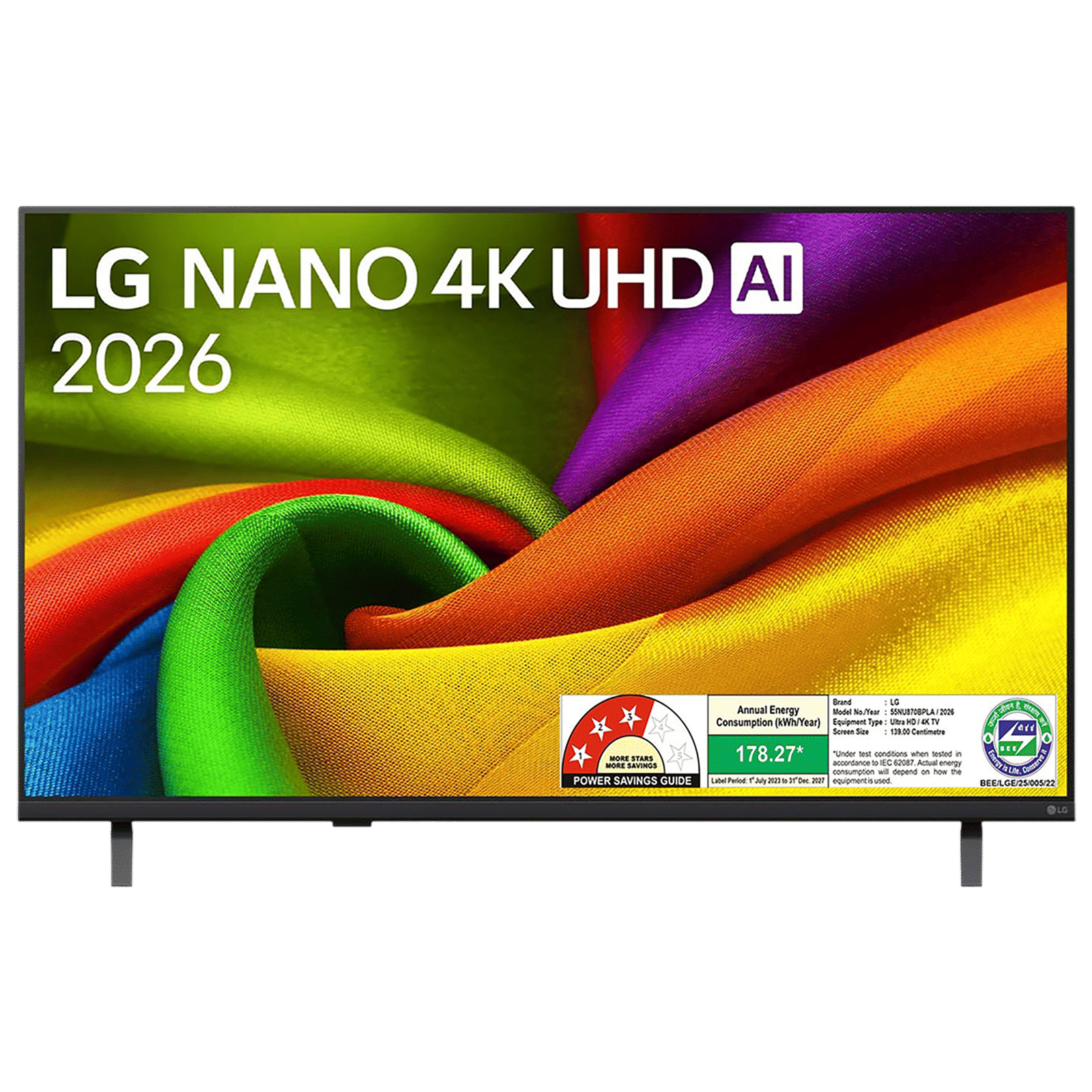LG NU870B 139.7 cm (55 inch) 3 Star Nano Cell 4K Ultra HD Smart WebOS TV with Intelligent Voice Recognition (2026 model)_1