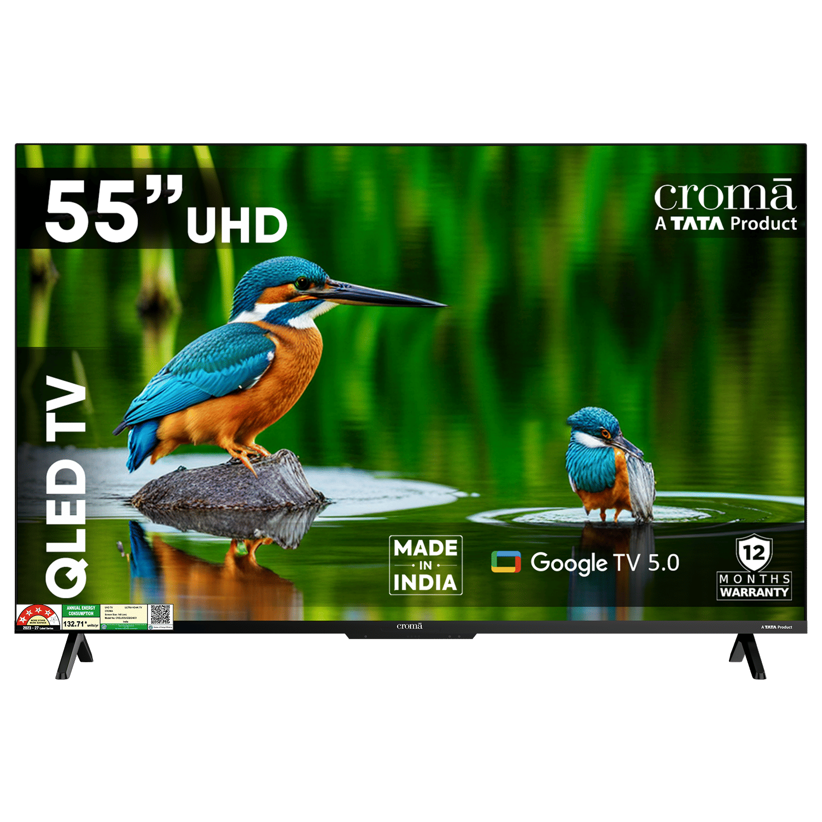 Croma 140 cm (55 inch) 4 Star QLED 4K Ultra HD Smart Google TV 5.0 with Flicker Free Technology (2026 model) Croma 140 cm (55 inch) 4 Star QLED 4K Ultra HD Smart Google TV 5.0 with Flicker Free Technology (2026 model)_1
