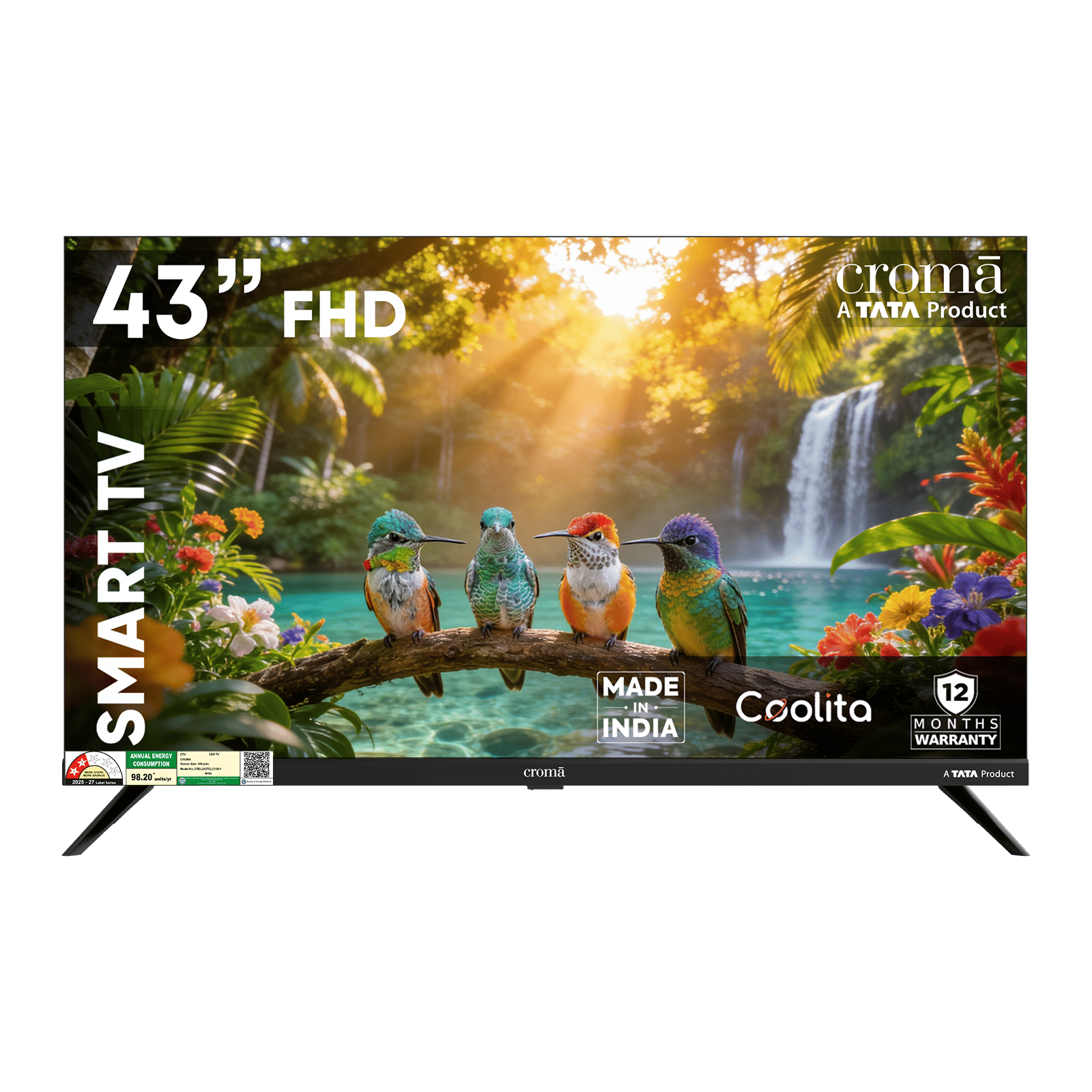 Croma 109 cm (43 inch) 2 Star Full HD LED Smart Coolita Version 3.0 TV with Dolby Audio (2026 Model) Croma 109 cm (43 inch) 2 Star Full HD LED Smart Coolita Version 3.0 TV with Dolby Audio (2026 Model)_1
