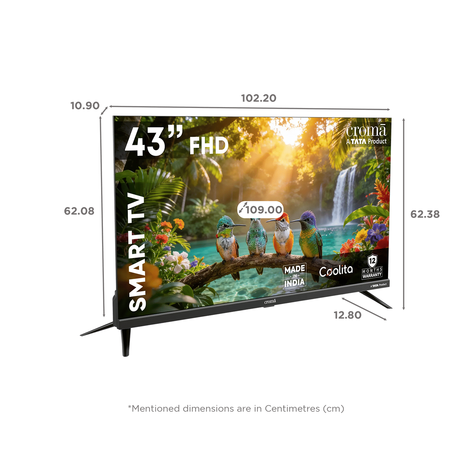 Croma 109 cm (43 inch) 2 Star Full HD LED Smart Coolita Version 3.0 TV with Dolby Audio (2026 Model) Croma 109 cm (43 inch) 2 Star Full HD LED Smart Coolita Version 3.0 TV with Dolby Audio (2026 Model)_2