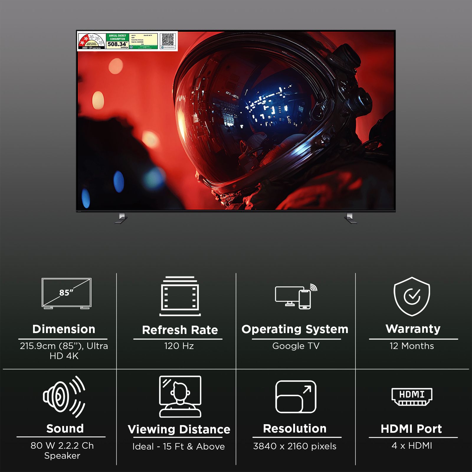 SONY BRAVIA 9II 215.9 cm (85 inch) 2 Star 4K Ultra HD LED Smart Google TV with Google Voice Assistant (2026 model)_3
