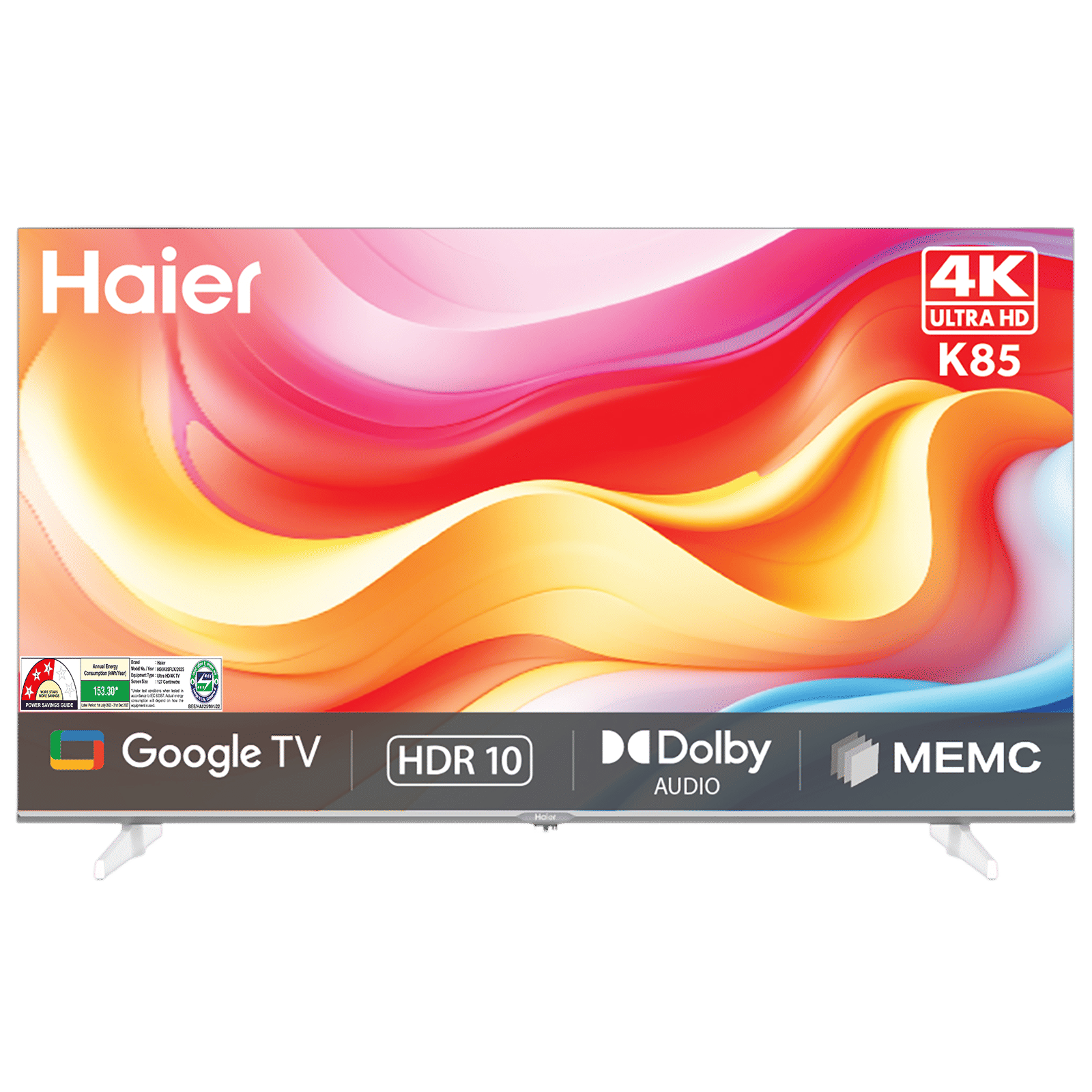 Haier K85F 127 cm (50 inch) 3 Star 4K Ultra HD LED Smart Google TV with Google Voice Assistant (2025 model) Haier K85F 127 cm (50 inch) 3 Star 4K Ultra HD LED Smart Google TV with Google Voice Assistant (2025 model)_1
