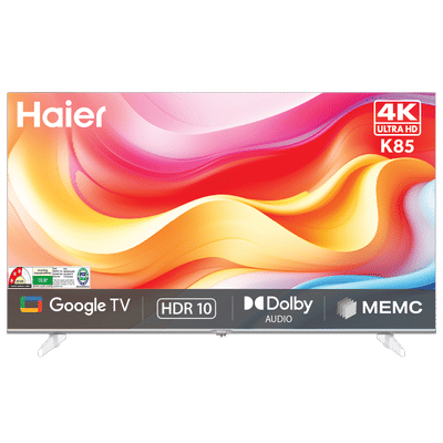 Haier K85F 127 cm (50 inch) 3 Star 4K Ultra HD LED Smart Google TV with Google Voice Assistant (2025 model)