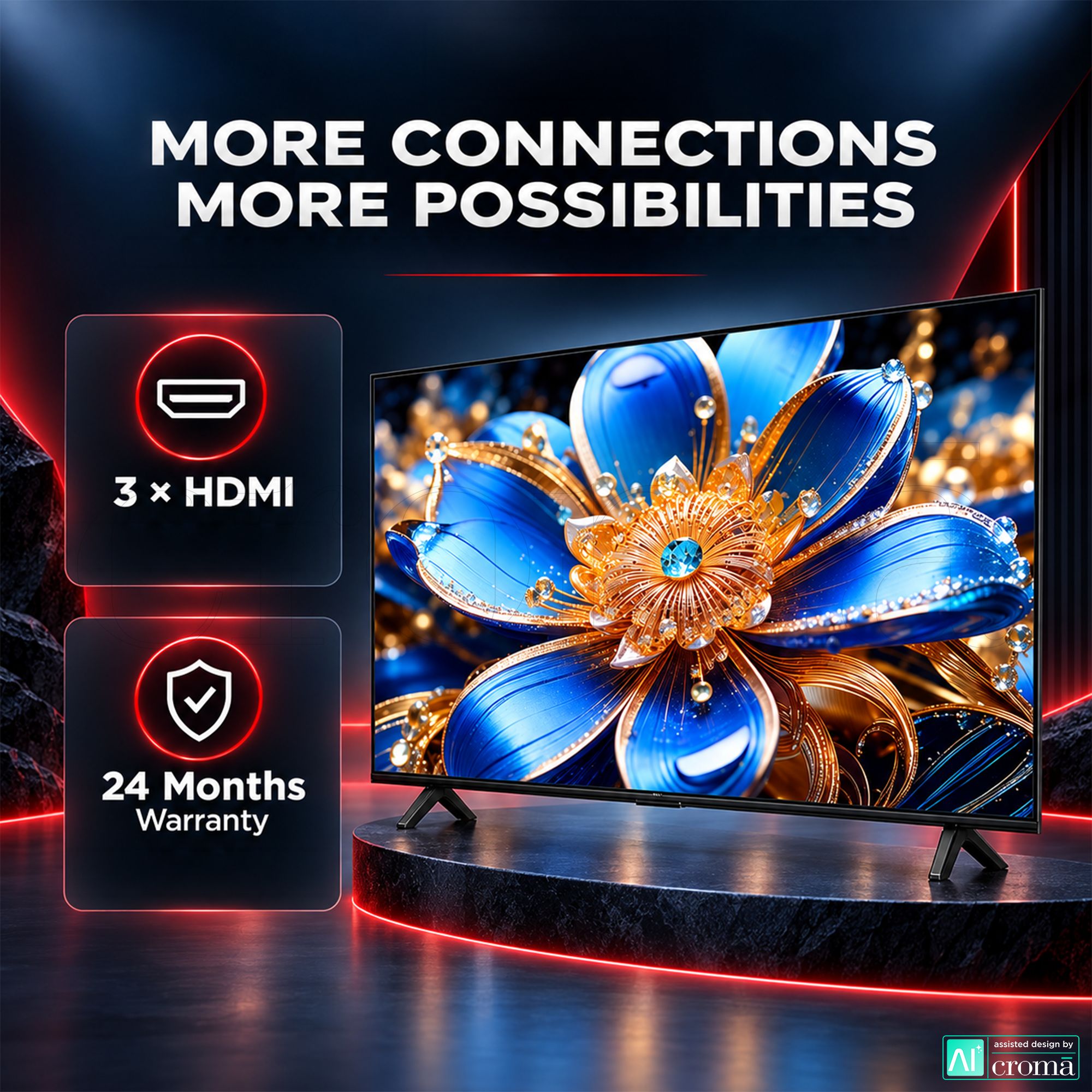 TCL T series 109.2 cm (43 inch) 2 Star QLED 4K Super Ultra HD Smart Google TV with Google Voice Assistant (2026) TCL T series 109.2 cm (43 inch) 2 Star QLED 4K Super Ultra HD Smart Google TV with Google Voice Assistant (2026)_7