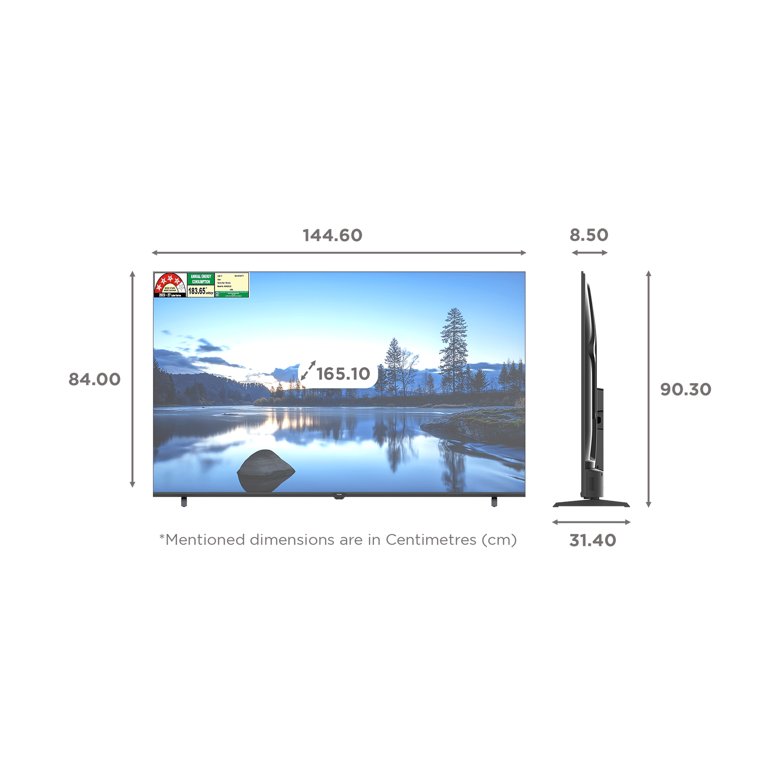 Haier K85GUX 165.1 cm (65 inch) 4 Star QLED 4K Ultra HD Smart Google TV with Google Voice Assistant (2026 model) Haier K85GUX 165.1 cm (65 inch) 4 Star QLED 4K Ultra HD Smart Google TV with Google Voice Assistant (2026 model)_2