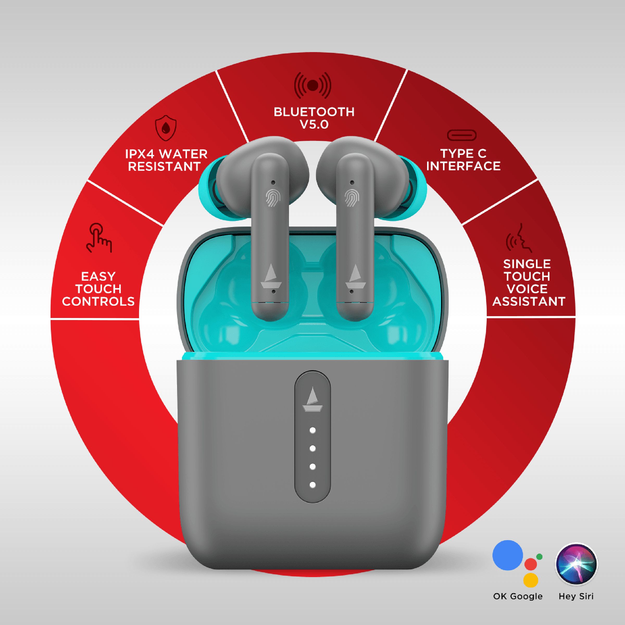 boAt Airdopes 148 TWS Earbuds with Environmental Noise Cancellation (IPX4 Sweat & Water Resistant, 42 Hours Playtime, Cyan Cider) boAt Airdopes 148 TWS Earbuds with Environmental Noise Cancellation (IPX4 Sweat & Water Resistant, 42 Hours Playtime, Cyan Cider)_8