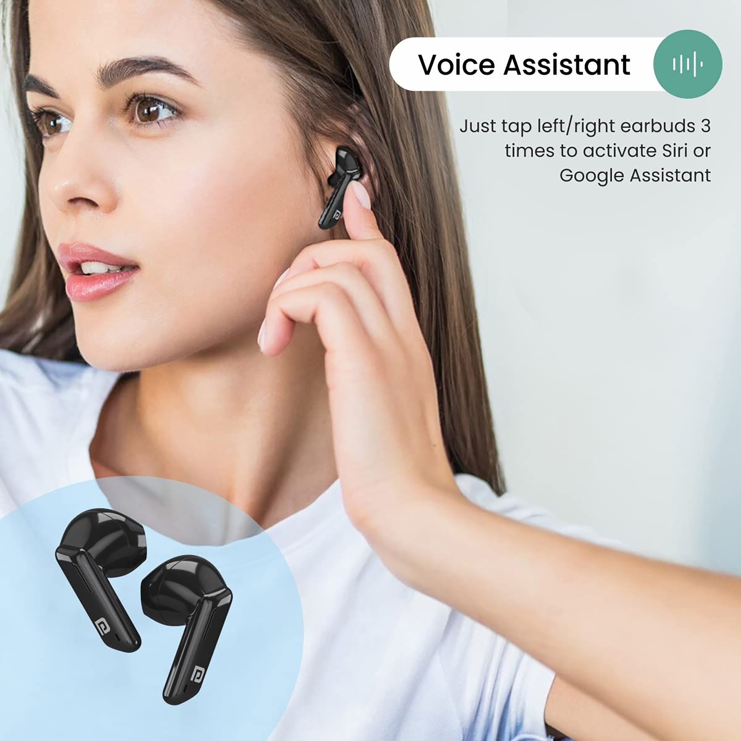 PORTRONICS Harmonics Twins 11 TWS Earbuds (IPX4 Water Resistant, HD Sound, Black) PORTRONICS Harmonics Twins 11 TWS Earbuds (IPX4 Water Resistant, HD Sound, Black)_9