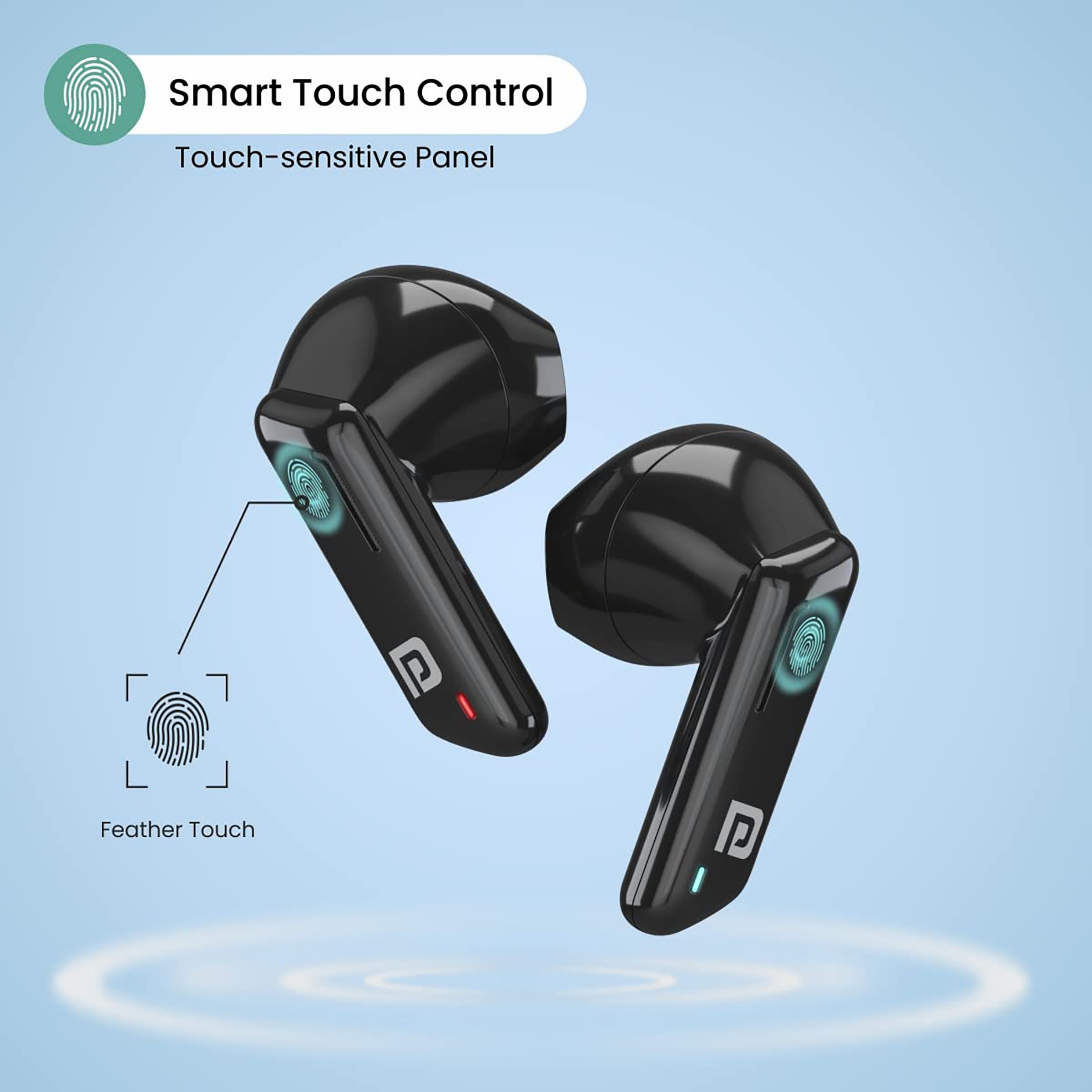 PORTRONICS Harmonics Twins 11 TWS Earbuds (IPX4 Water Resistant, HD Sound, Black) PORTRONICS Harmonics Twins 11 TWS Earbuds (IPX4 Water Resistant, HD Sound, Black)_8