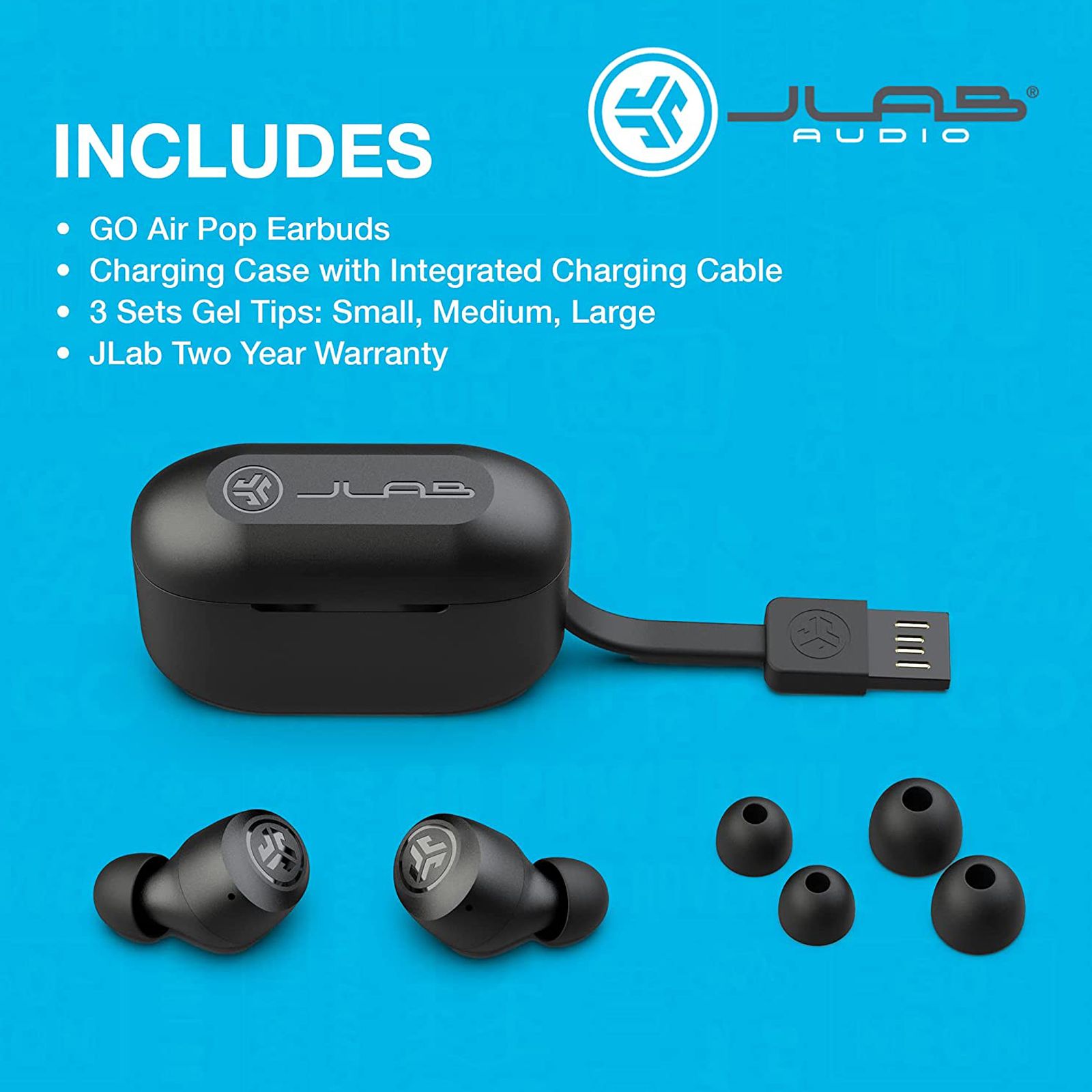 JLAB Go Air Pop IEUEBGAIRPOPRBLK12 TWS Earbuds (IPX4 Sweat & Water Resistant, 32 Hours Playback, Black) JLAB Go Air Pop IEUEBGAIRPOPRBLK12 TWS Earbuds (IPX4 Sweat & Water Resistant, 32 Hours Playback, Black)_9