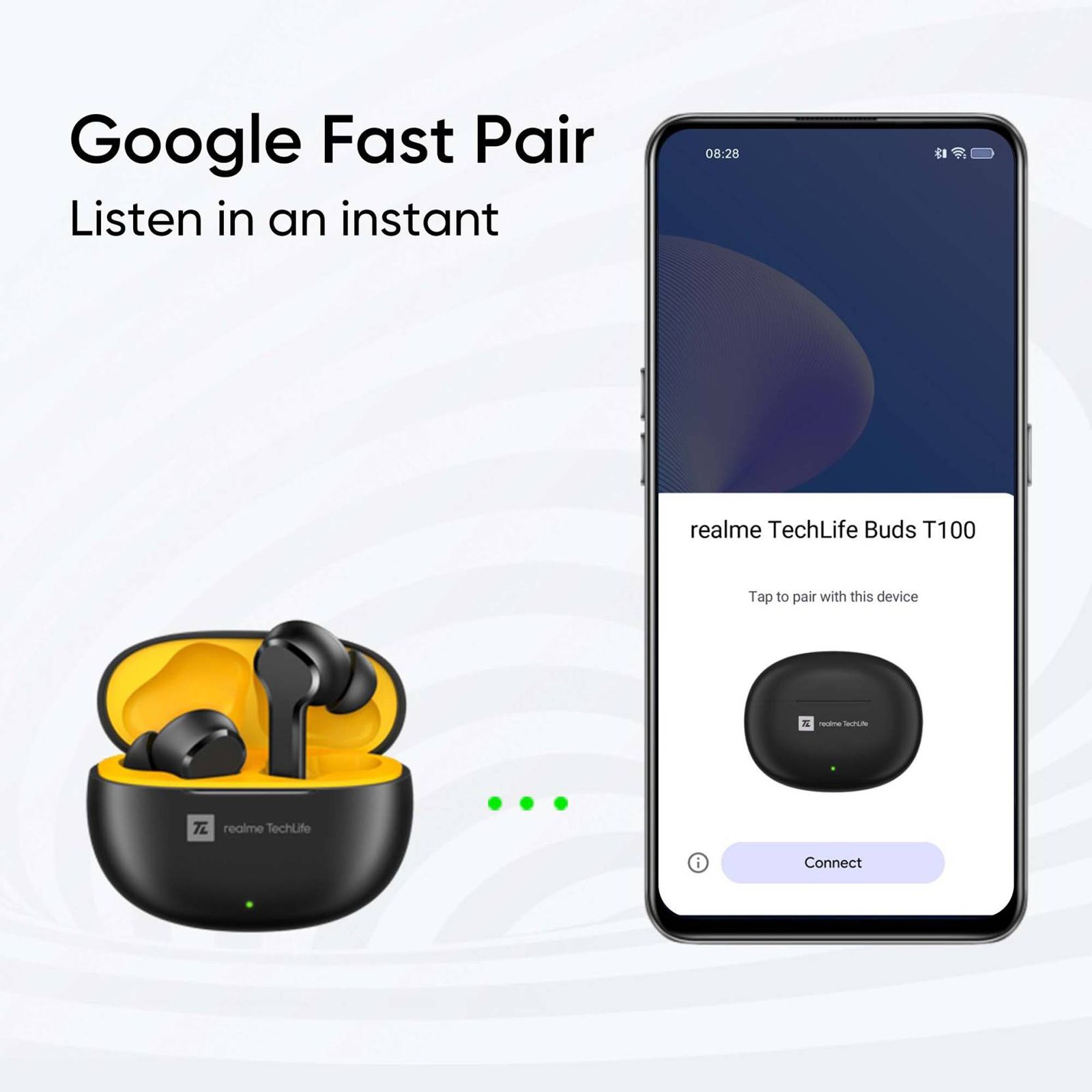 realme Techlife T100 Earbuds with AI Environment Noise Cancellation (IPX5 Water Resistant, Google Fast Pair, Black) realme Techlife T100 Earbuds with AI Environment Noise Cancellation (IPX5 Water Resistant, Google Fast Pair, Black)_10