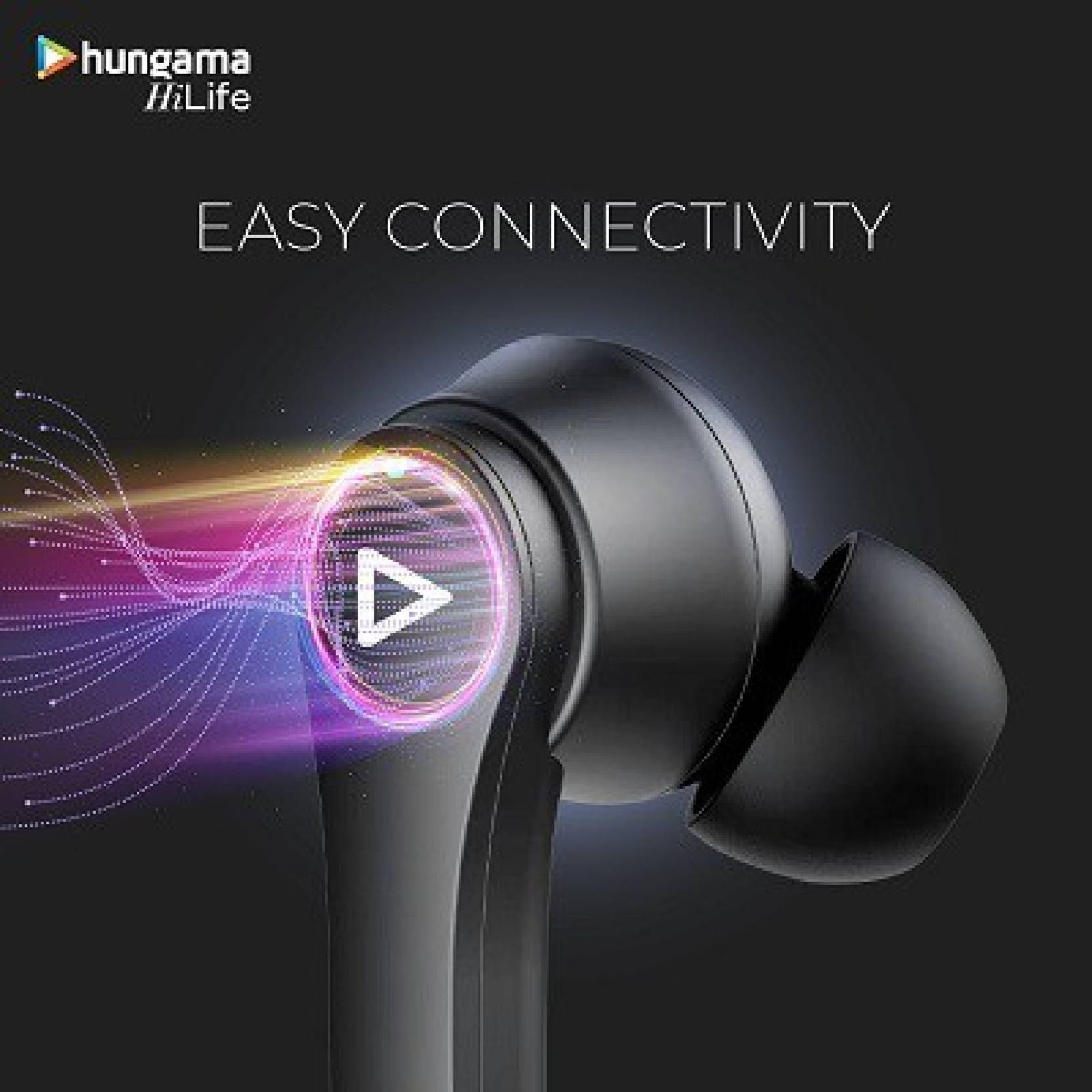 Hungama HiLife Bounce 301 TWS Earbuds (IPX4 Water & Sweat Resistant, Upto 40 Hours Playback, Black) Hungama HiLife Bounce 301 TWS Earbuds (IPX4 Water & Sweat Resistant, Upto 40 Hours Playback, Black)_7