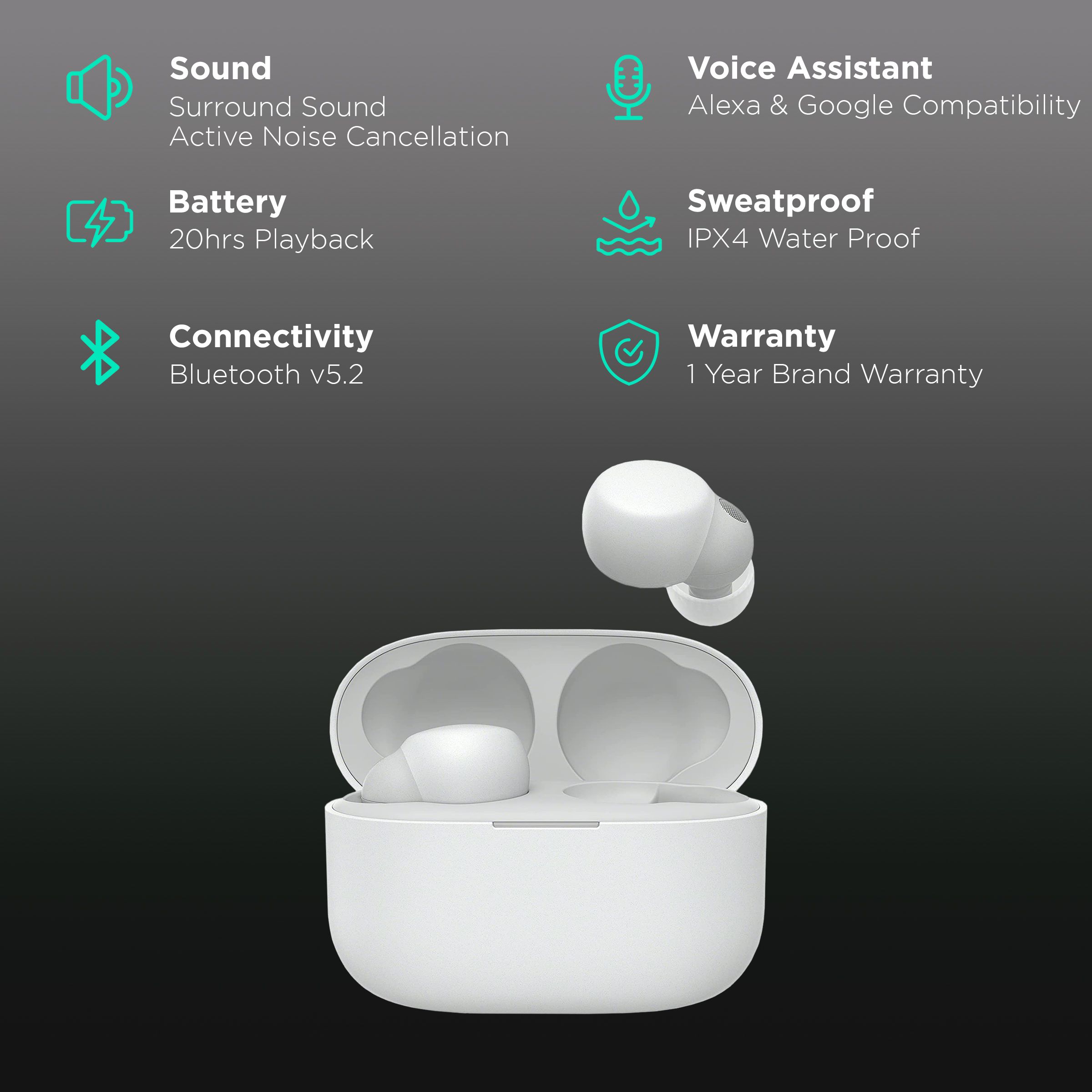 SONY LinkBuds S WF-LS900N/WCIN TWS Earbuds with Active Noise Cancellation (IPX4 Waterproof, 360 Reality Audio, White) SONY LinkBuds S WF-LS900N/WCIN TWS Earbuds with Active Noise Cancellation (IPX4 Waterproof, 360 Reality Audio, White)_2