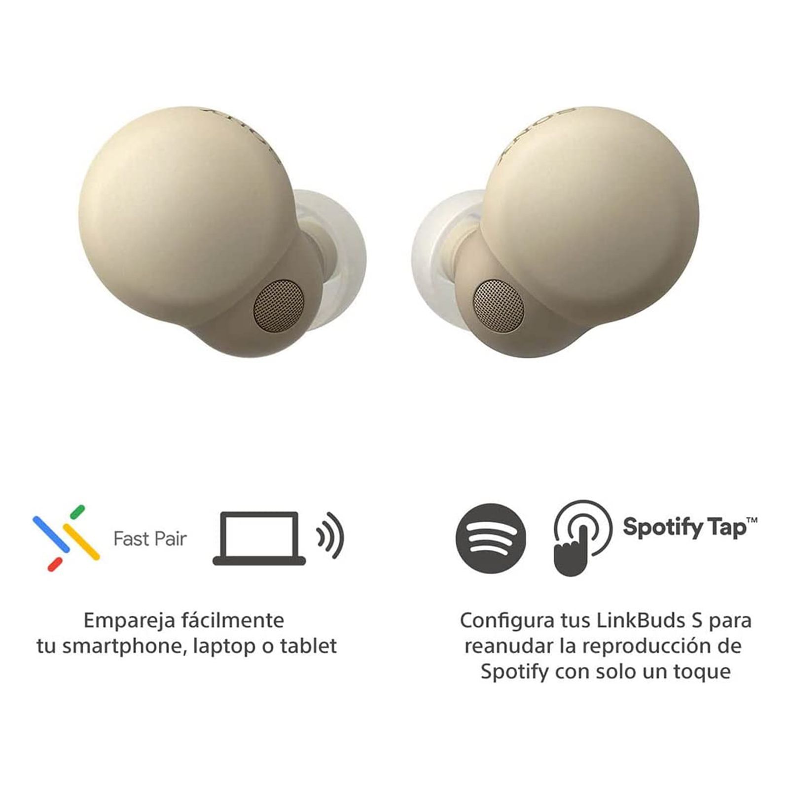 SONY LinkBuds S WF-LS900N/CCIN TWS Earbuds with Active Noise Cancellation (IPX4 Waterproof, 360 Reality Audio, Ecru) SONY LinkBuds S WF-LS900N/CCIN TWS Earbuds with Active Noise Cancellation (IPX4 Waterproof, 360 Reality Audio, Ecru)_5