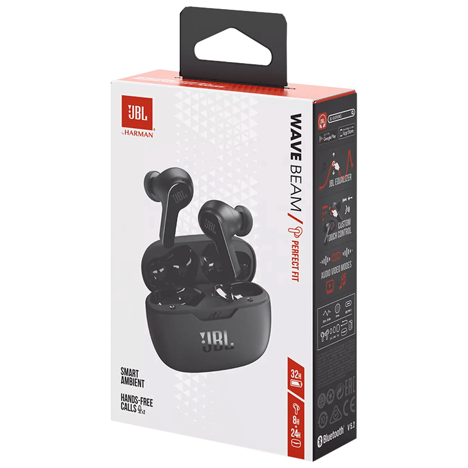 JBL Wave Beam TWS Earbuds with Noise Isolation (IP54 Water Resistant, Deep Bass Sound, Black) JBL Wave Beam TWS Earbuds with Noise Isolation (IP54 Water Resistant, Deep Bass Sound, Black)_12