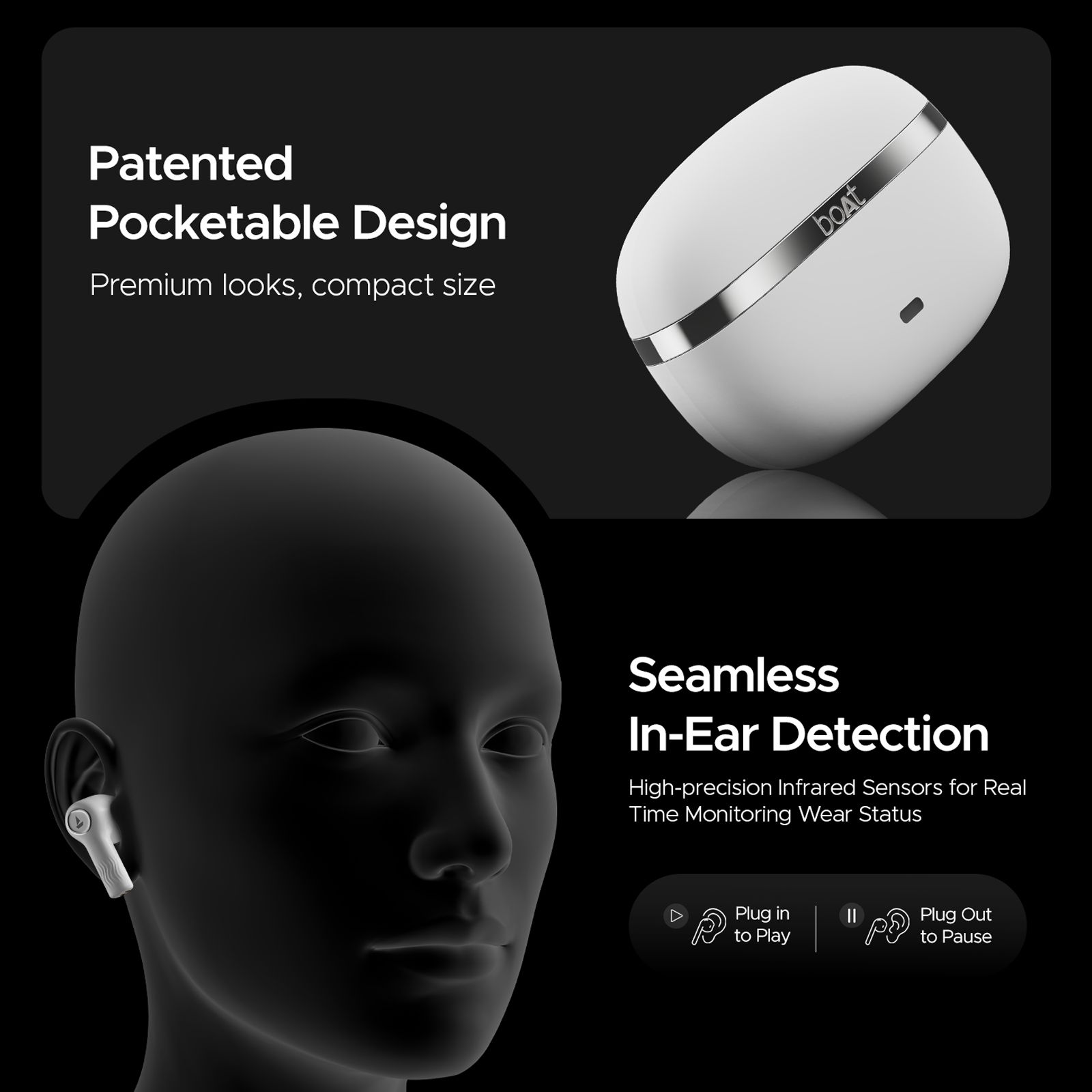 boAt Nirvana Ion TWS Earbuds with Environmental Noise Cancellation (IPX4 Water Resistant, 120 Hours Playback, Ivory White) boAt Nirvana Ion TWS Earbuds with Environmental Noise Cancellation (IPX4 Water Resistant, 120 Hours Playback, Ivory White)_8