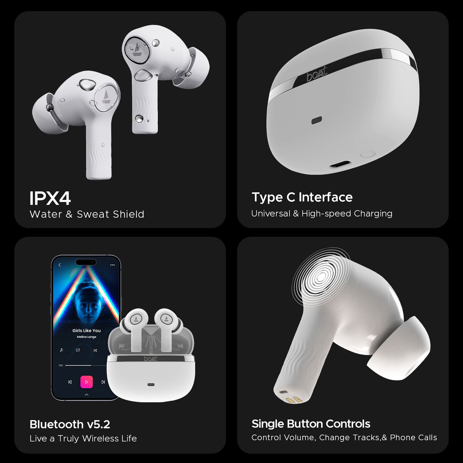 boAt Nirvana Ion TWS Earbuds with Environmental Noise Cancellation (IPX4 Water Resistant, 120 Hours Playback, Ivory White) boAt Nirvana Ion TWS Earbuds with Environmental Noise Cancellation (IPX4 Water Resistant, 120 Hours Playback, Ivory White)_9