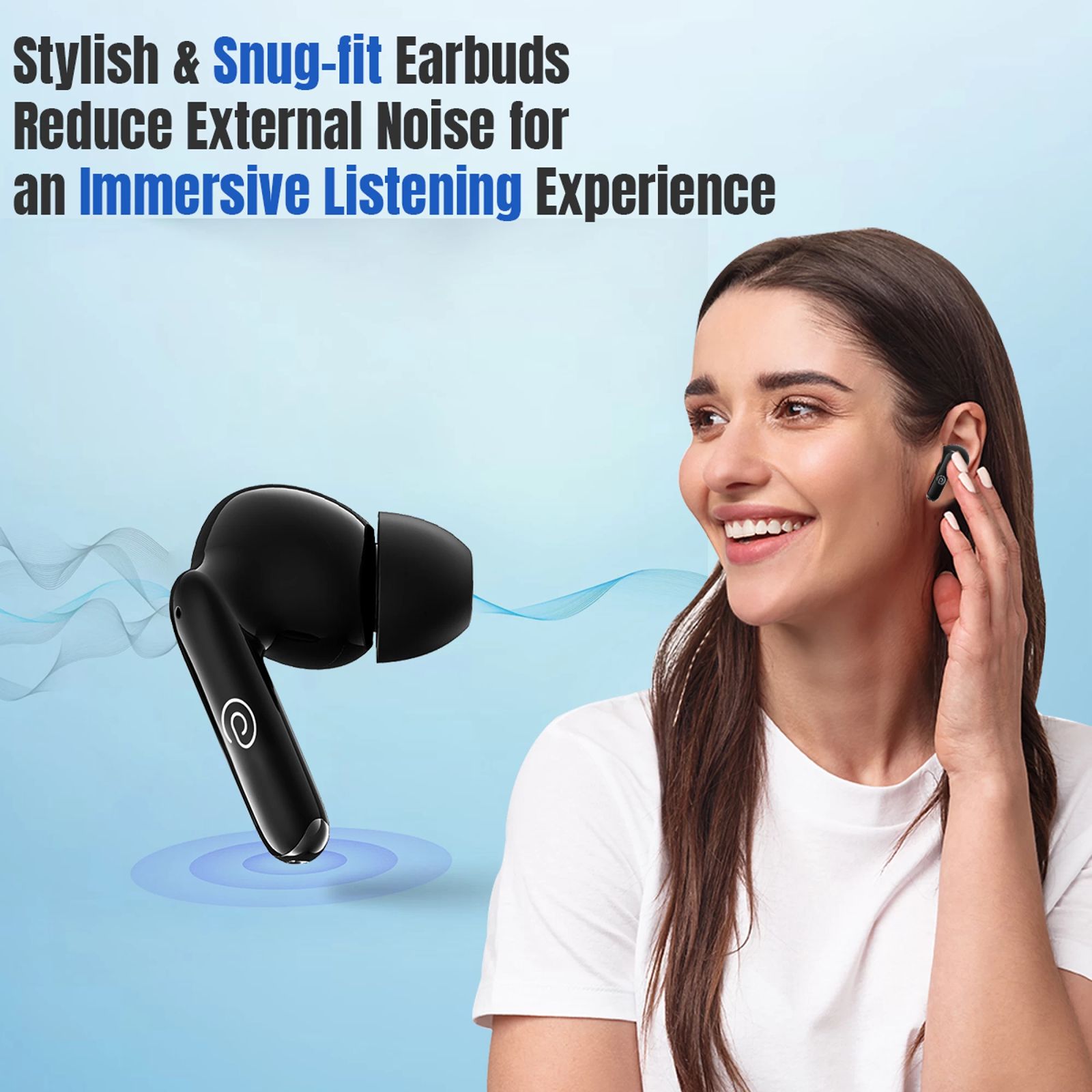 pTron Basspods Glamor 140318643 TWS Earbuds with Environmental Noise Cancellation (IPX4 Water Resistant, Fast Charging, Grey/Black) pTron Basspods Glamor 140318643 TWS Earbuds with Environmental Noise Cancellation (IPX4 Water Resistant, Fast Charging, Grey/Black)_2