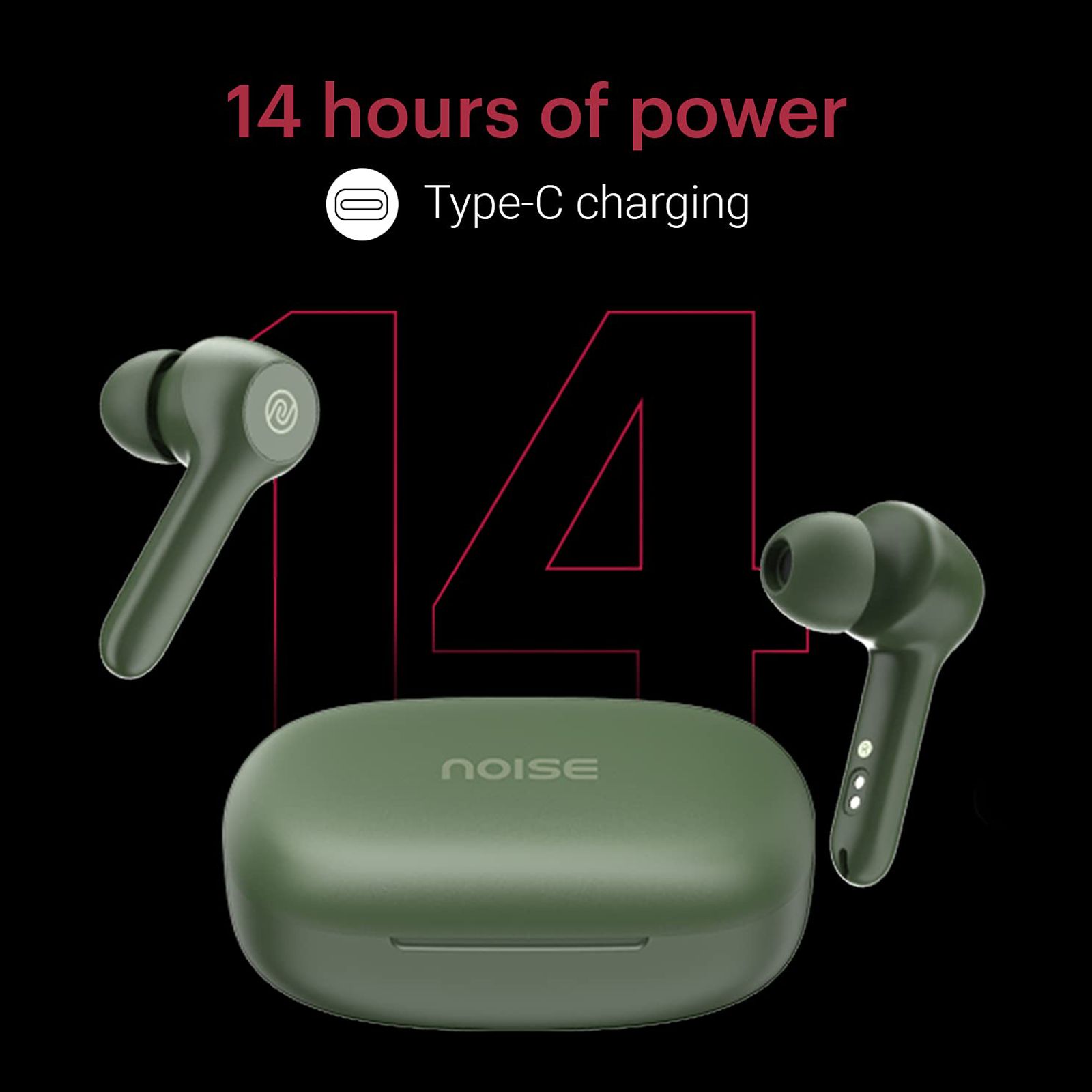 noise Buds VS201 TWS Earbuds (IPX5 Water Resistant, 6mm Driver, Olive Green)_3